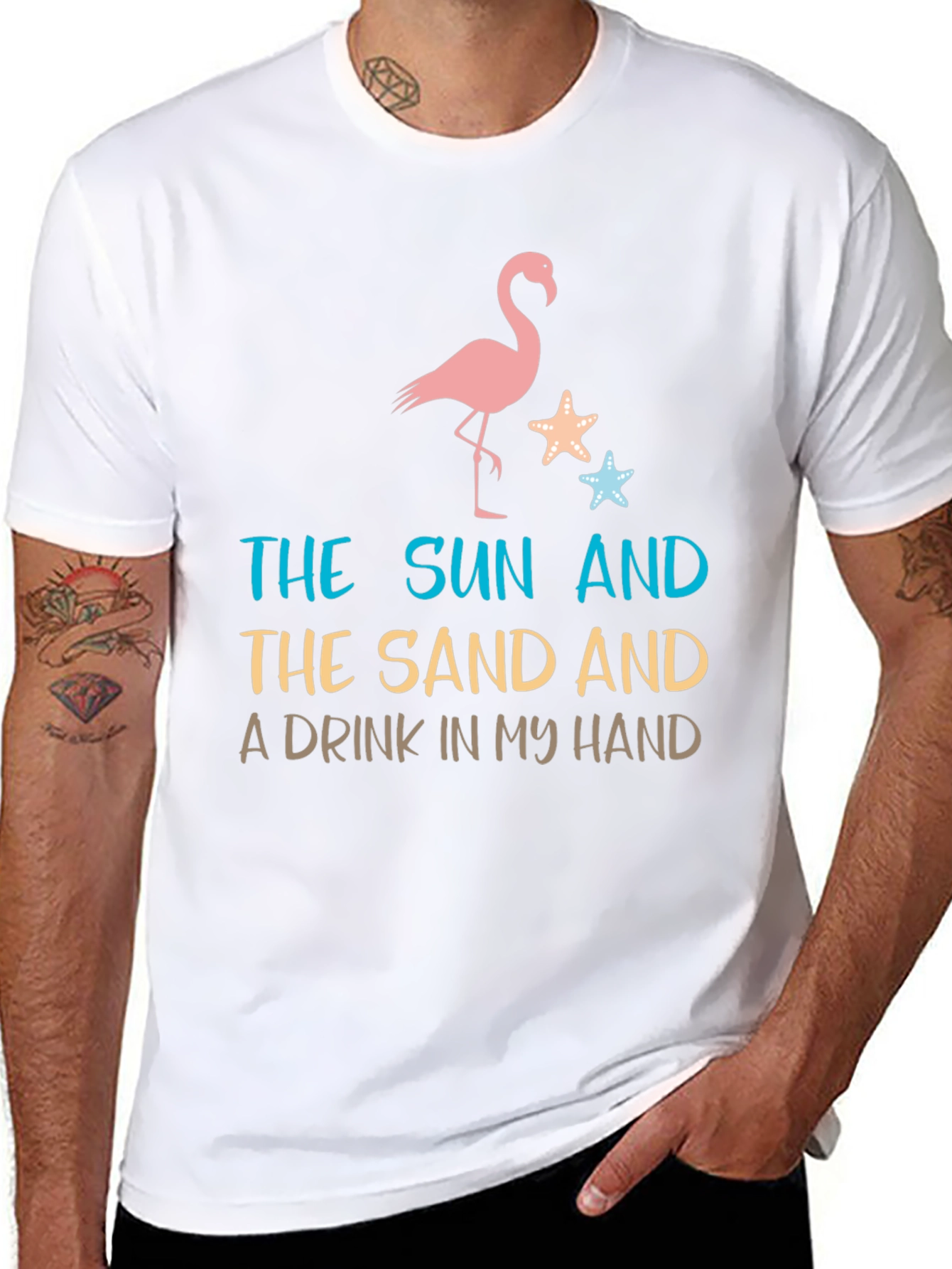 Beach Vibes Tee: Sun Sand Drink