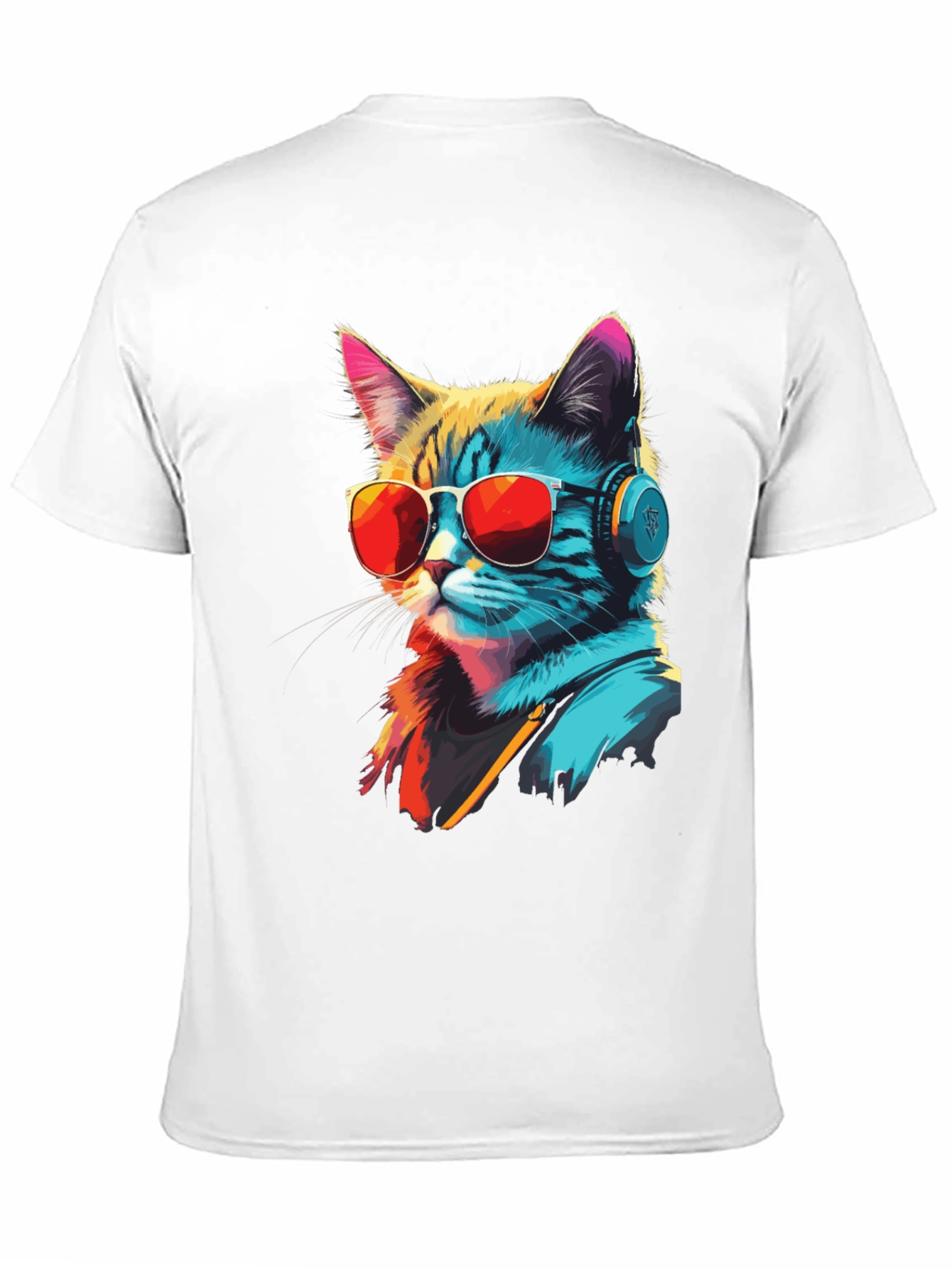 Cool Cat Graphic Tee - Music Lover Style