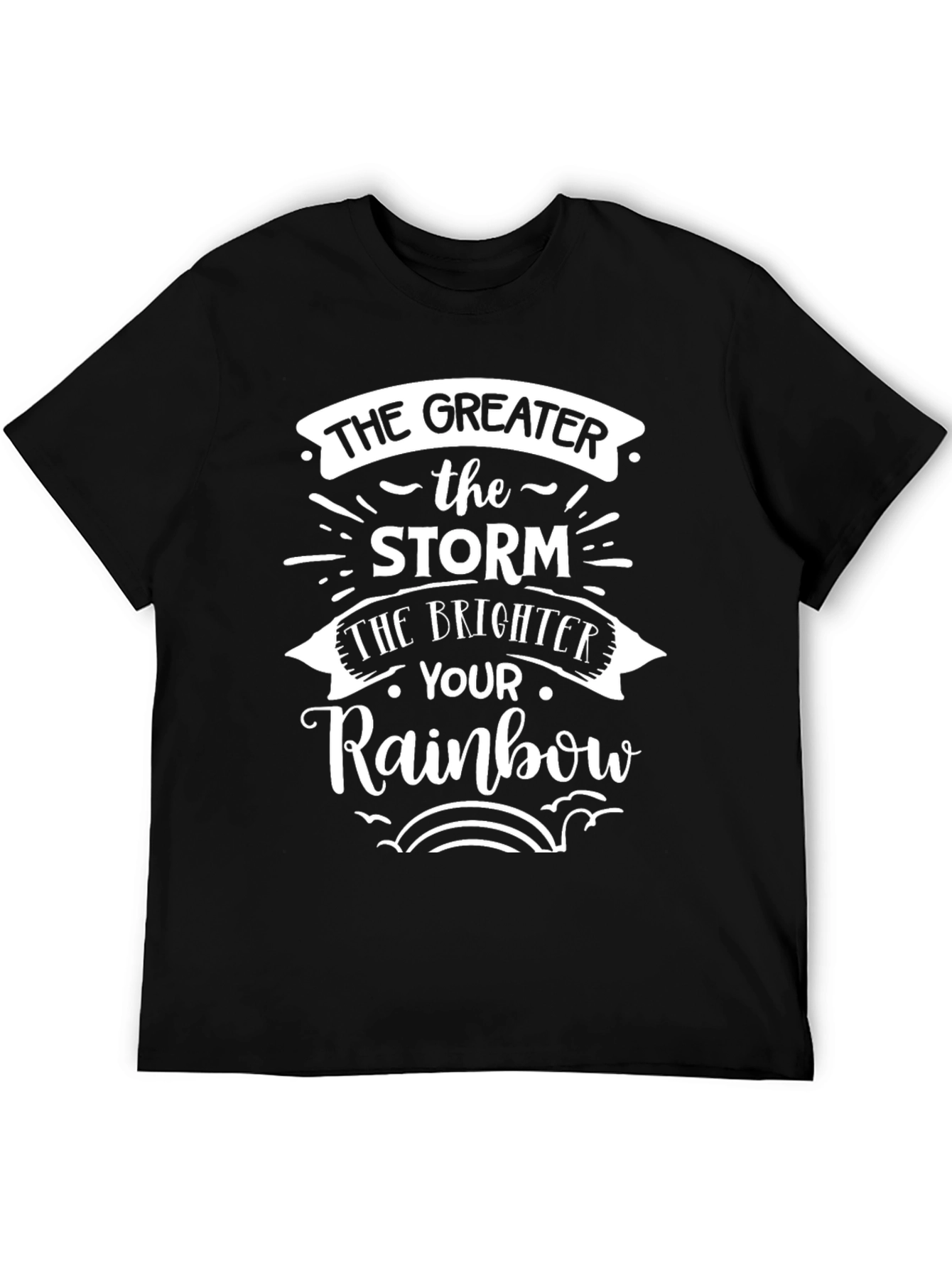 Inspirational Storm & Rainbow Graphic Tee