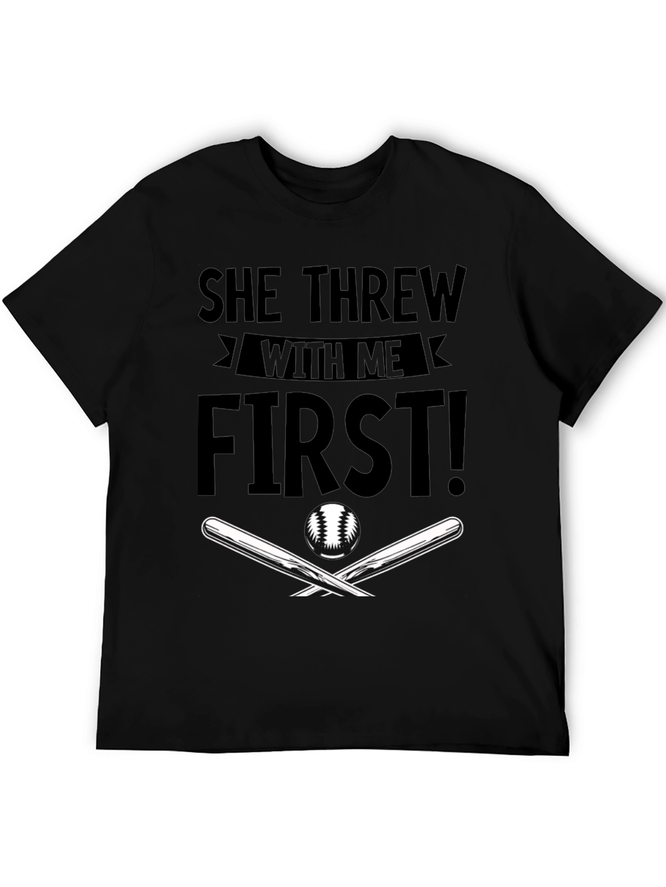 She Threw With Me First Baseball T-Shirt