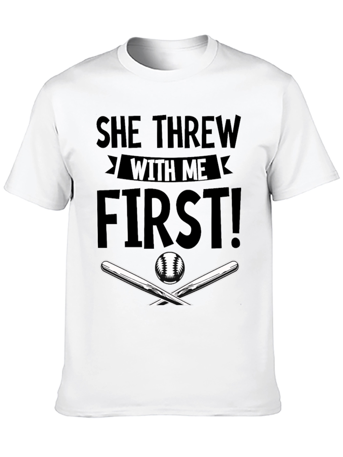 She Threw With Me First Baseball T-Shirt