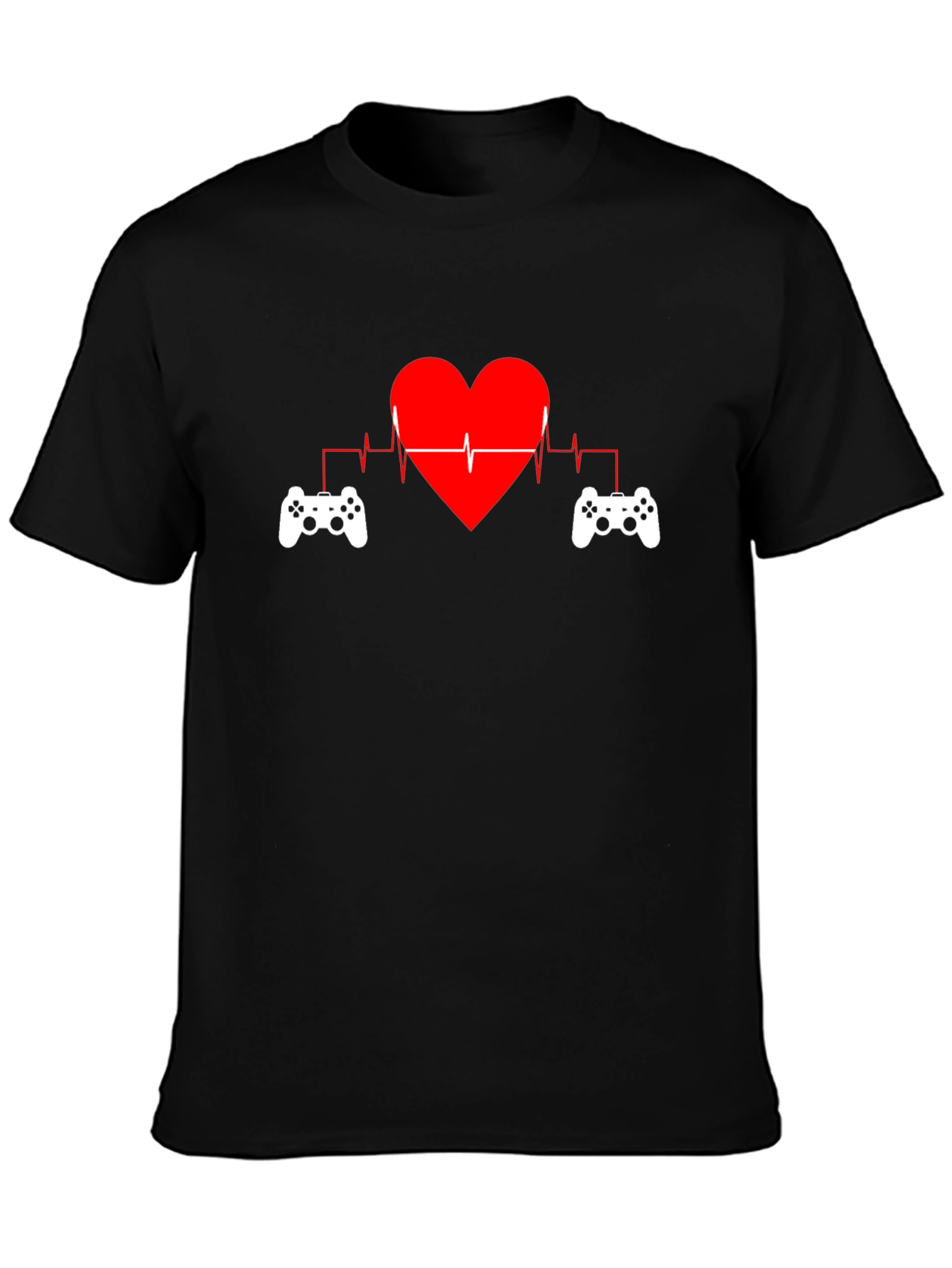Gamer Heartbeat T-Shirt - Black