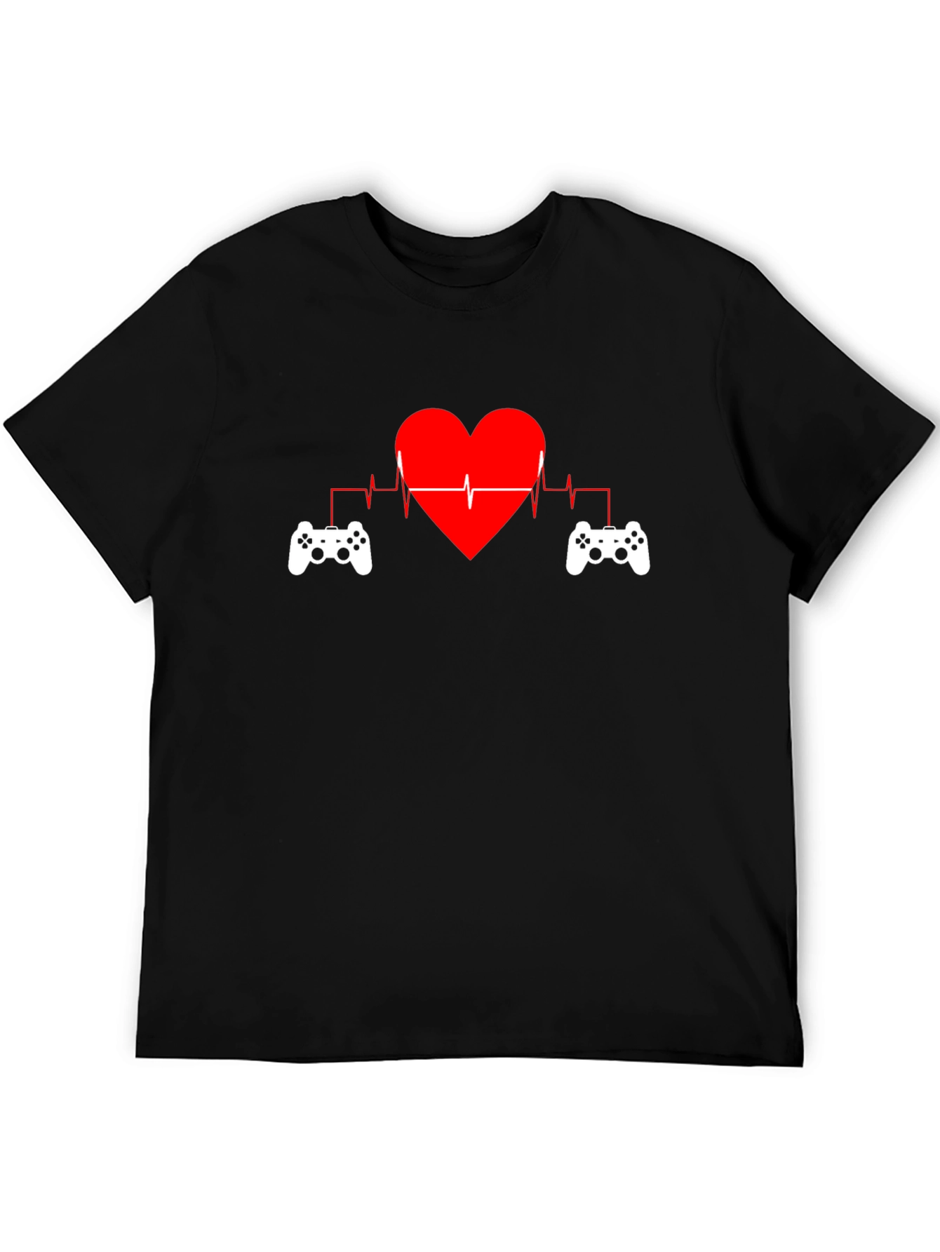 Gamer Heartbeat T-Shirt - Black