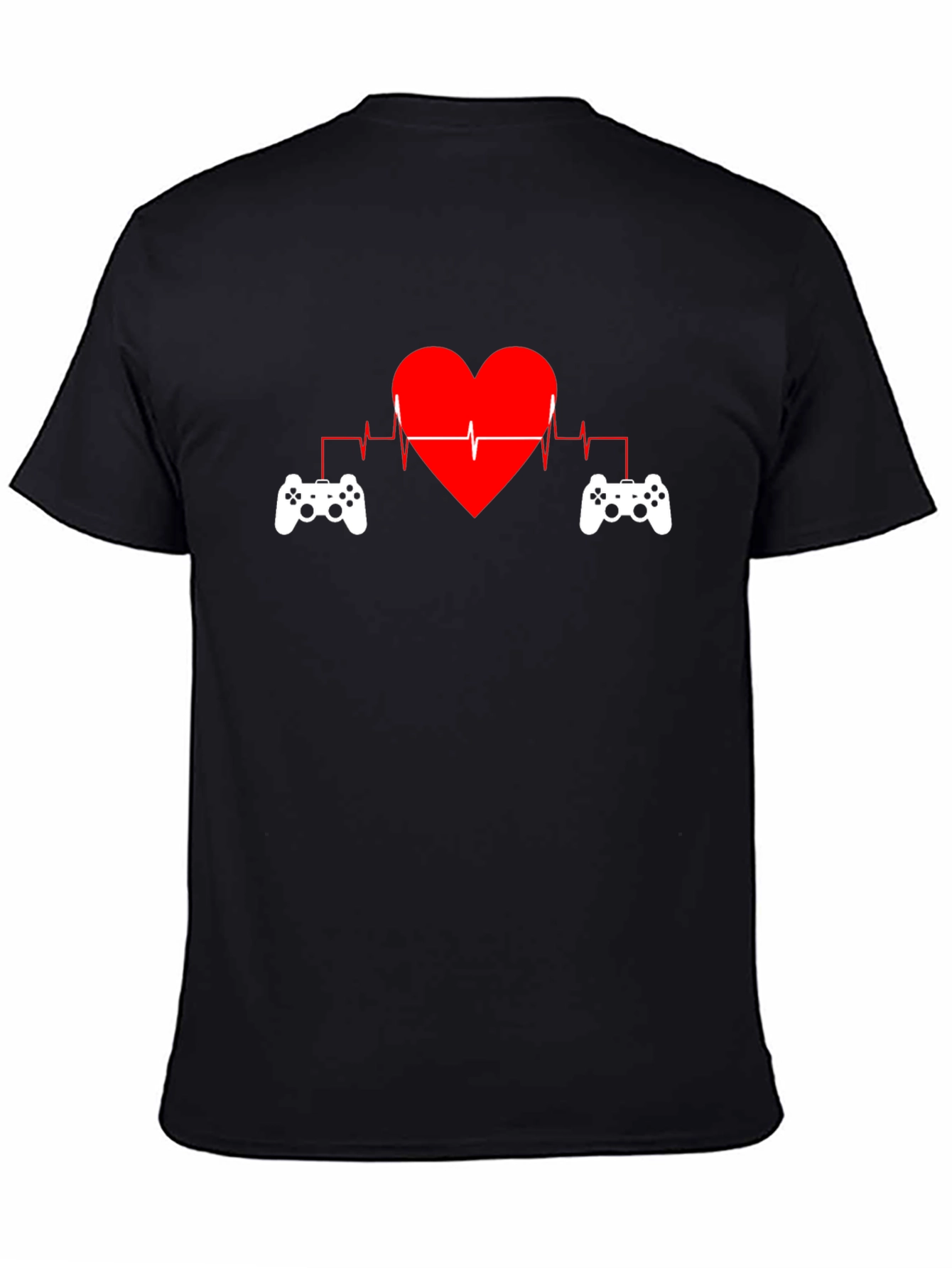 Gamer Heartbeat T-Shirt - Black