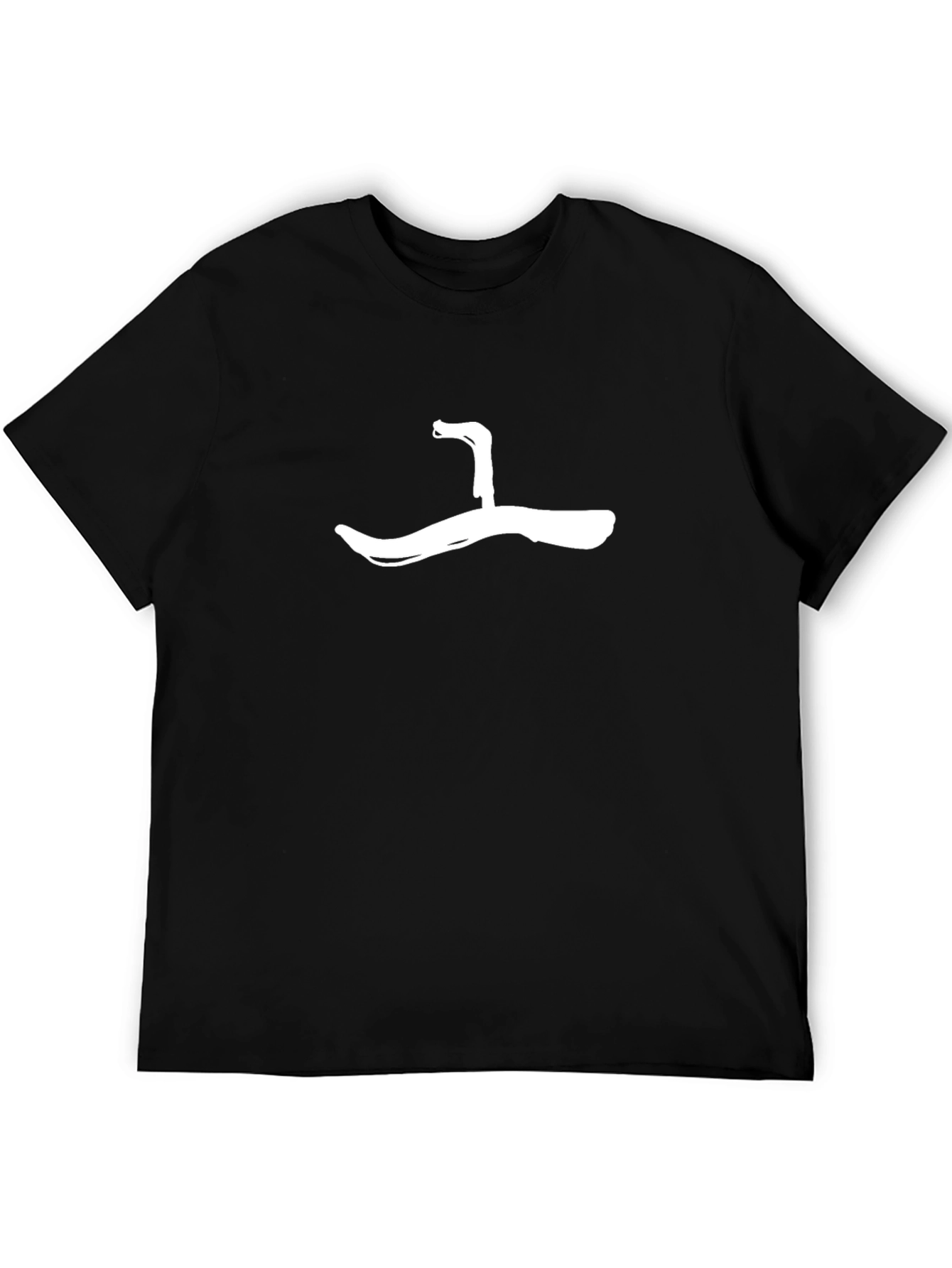 Abstract Graphic Print Black Casual Tee