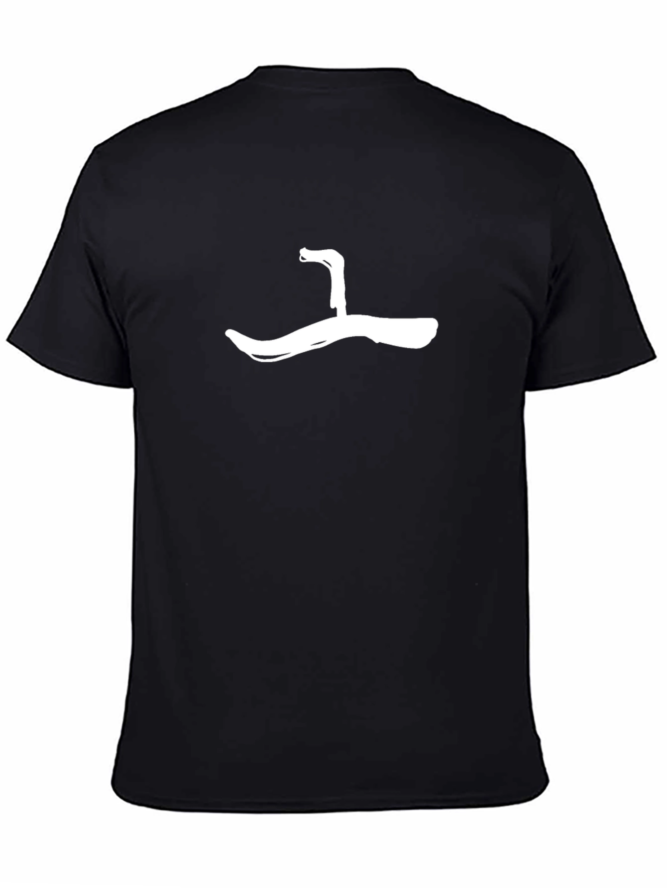 Abstract Graphic Print Black Casual Tee
