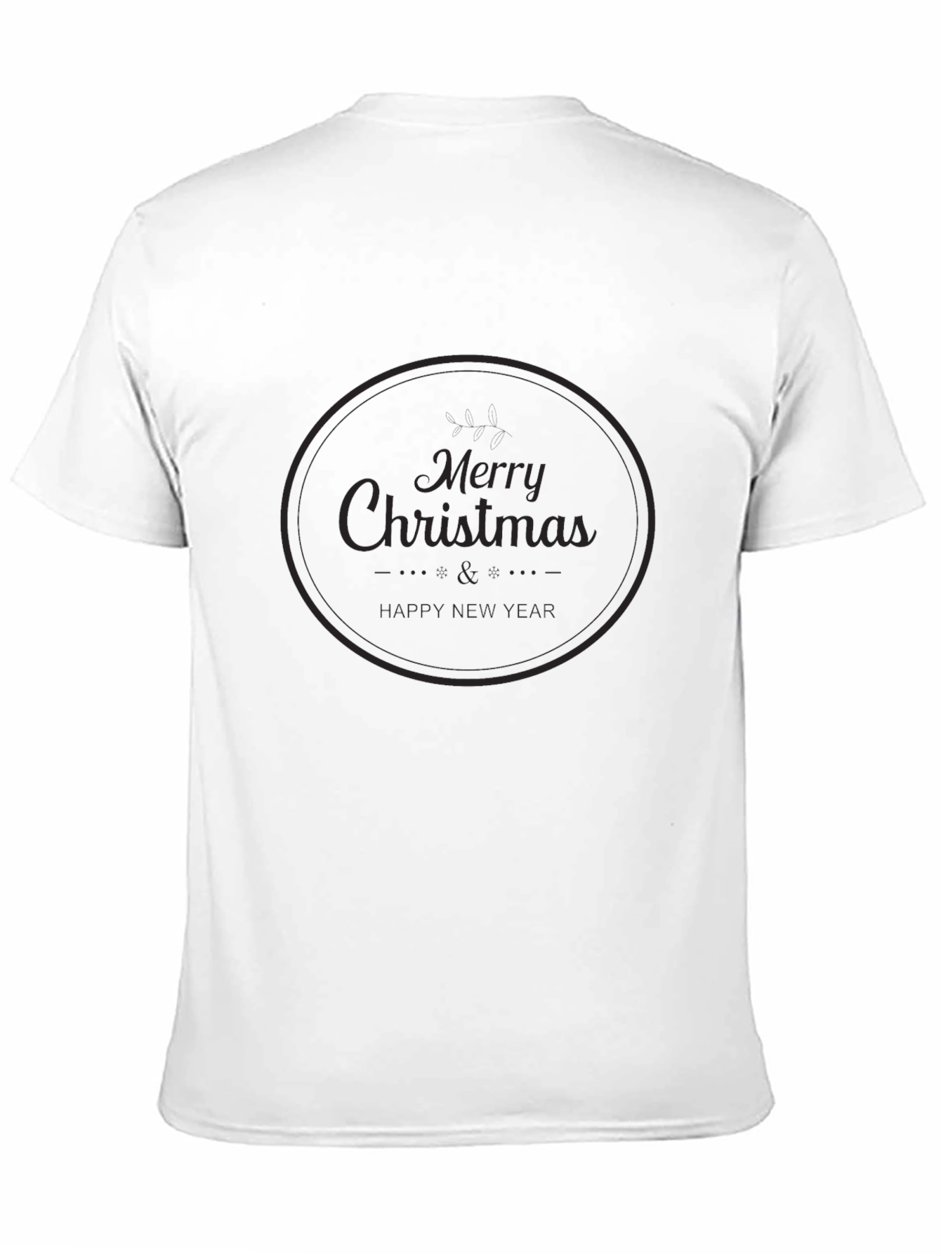 Festive Merry Christmas & Happy New Year Black T-Shirt