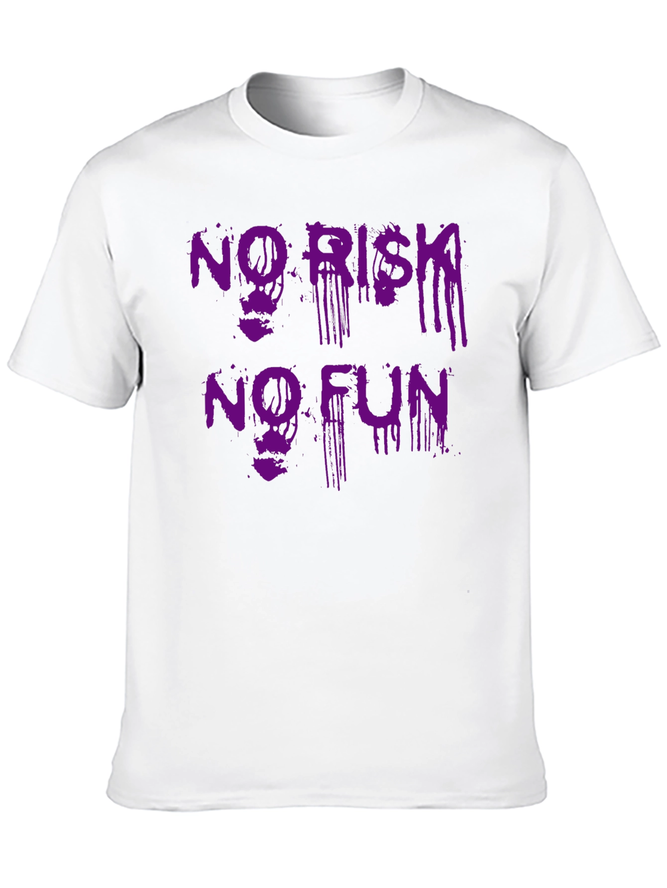 No Risk No Fun Black Graphic Tee