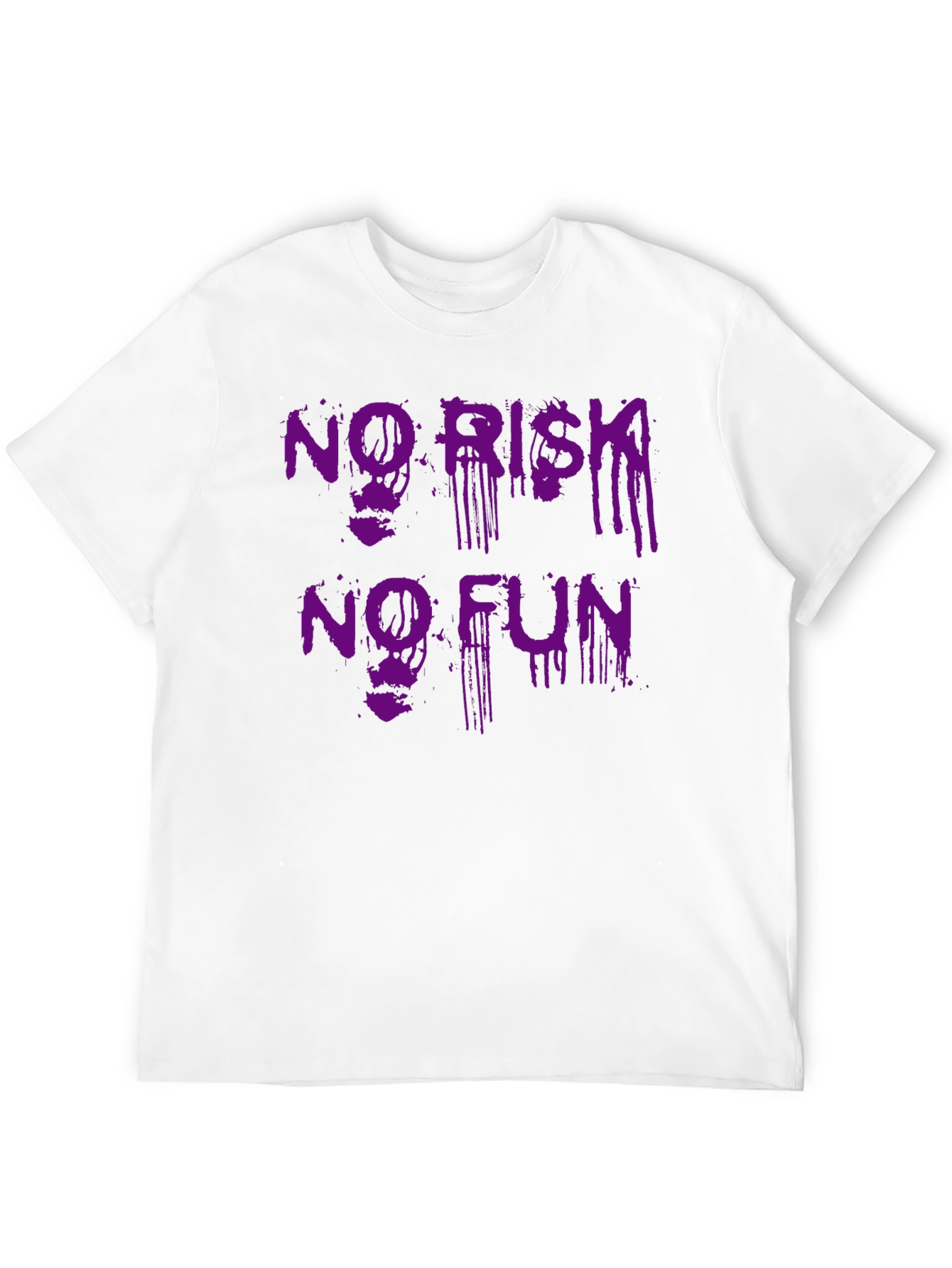No Risk No Fun Black Graphic Tee