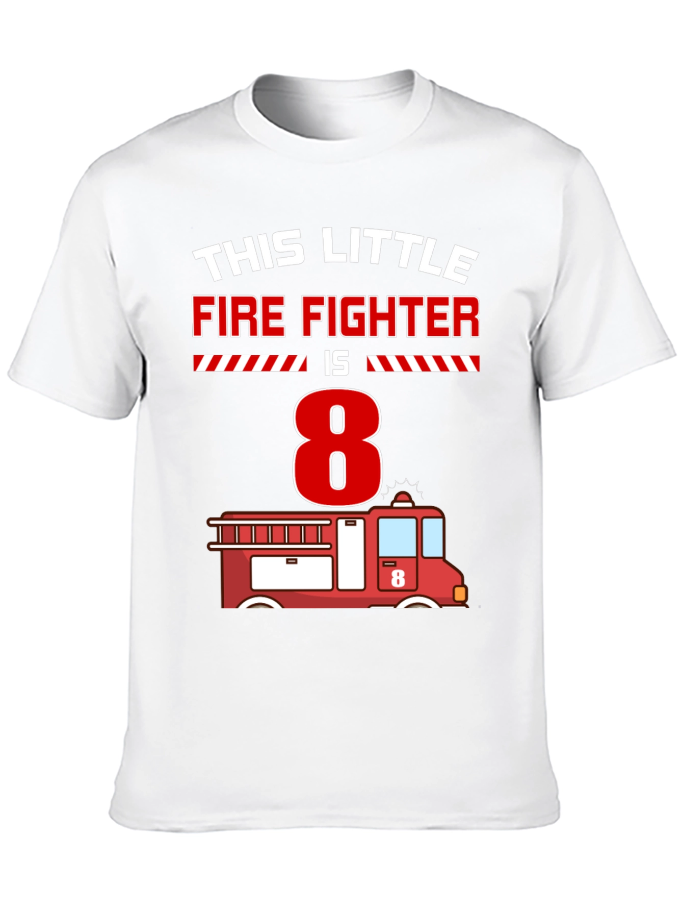 Firefighter 8th Birthday T-Shirt