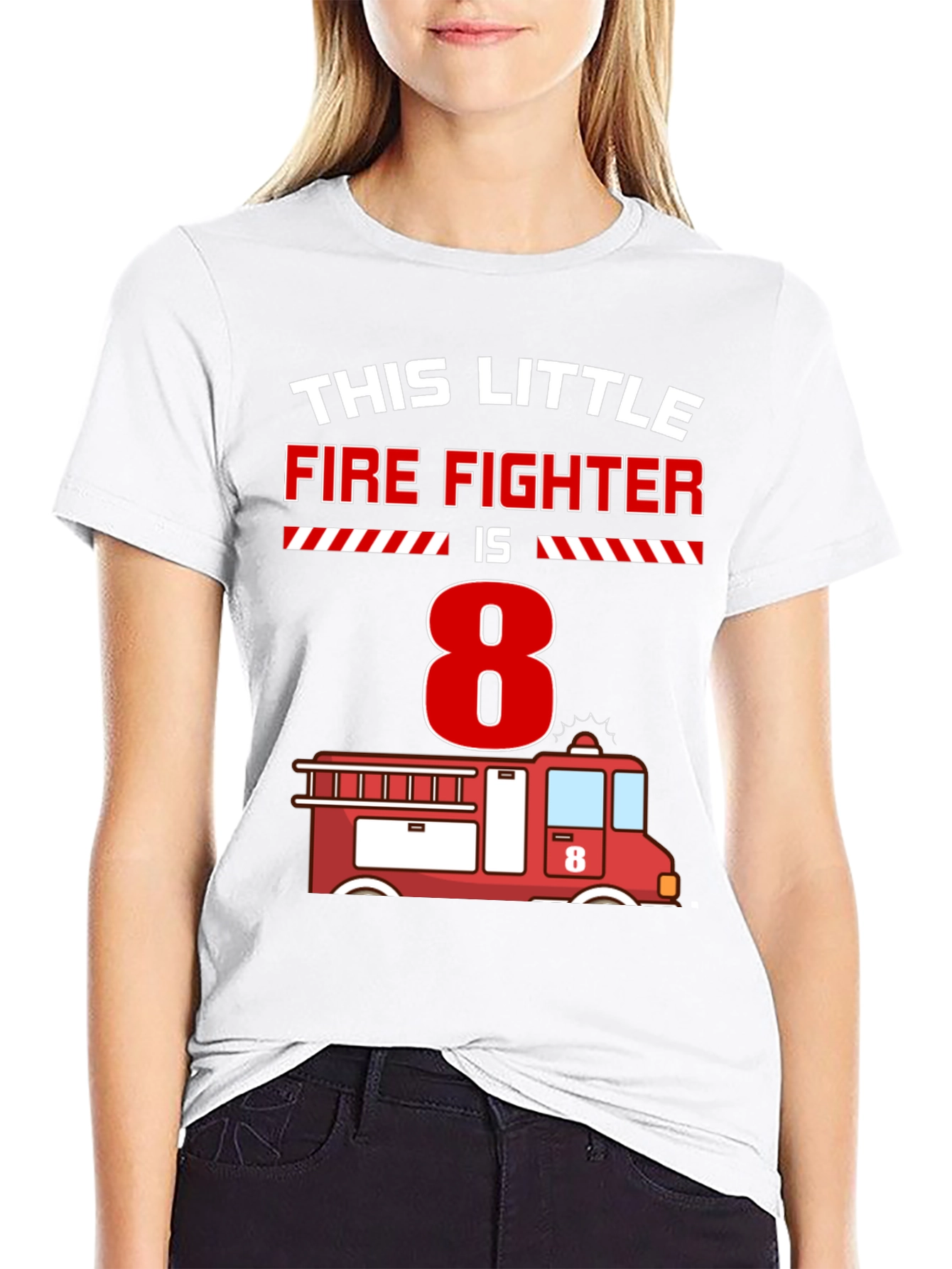 Firefighter 8th Birthday T-Shirt