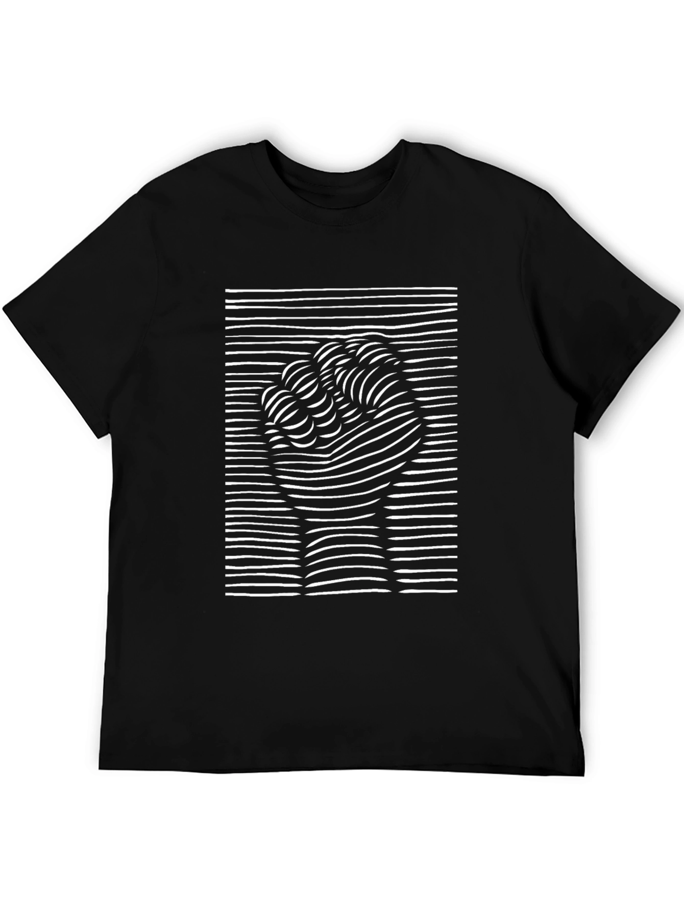 Optical Illusion Fist Graphic Tee - Black T-Shirt