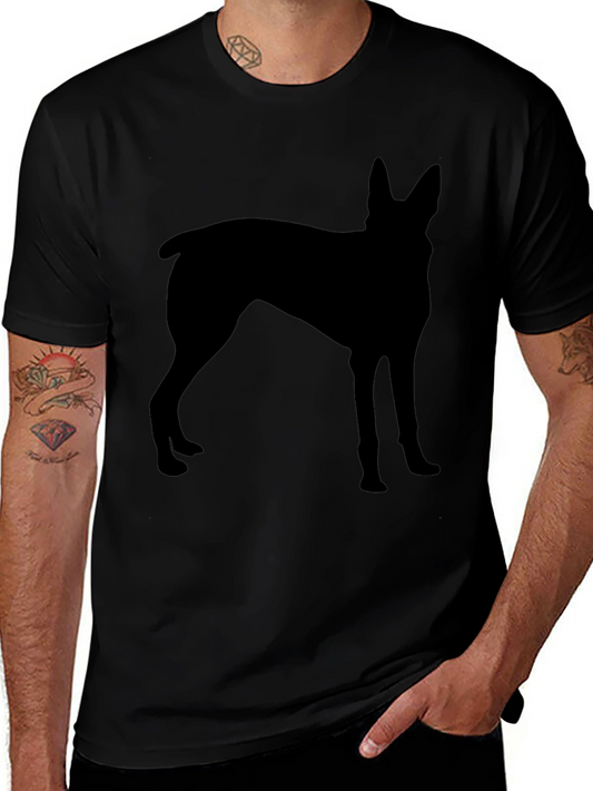 Dog Silhouette Black T-Shirt - Stylish Pet Lover Tee