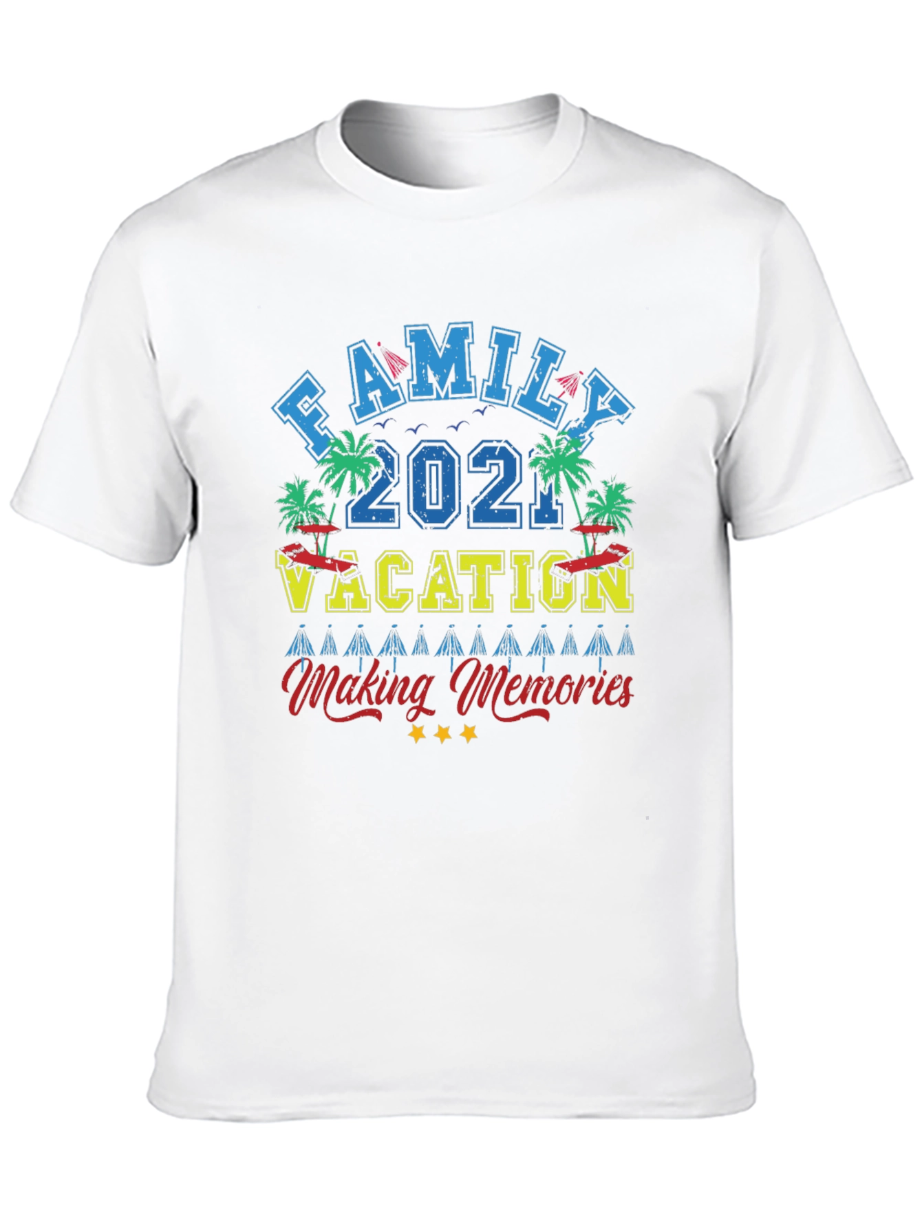 Family Vacation 2021 Black Graphic Tee