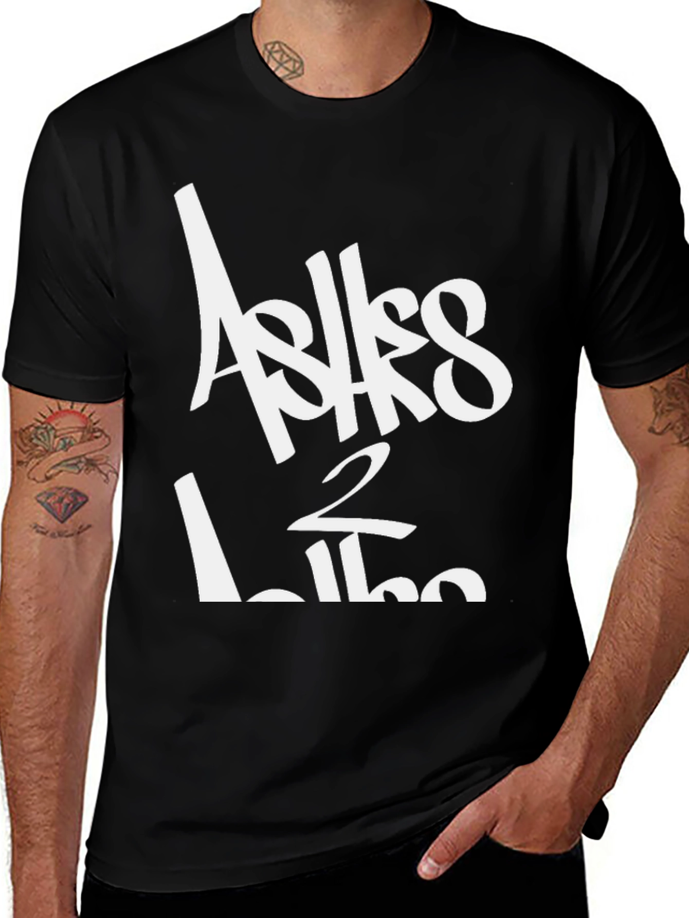 Ashes 2 Ashes Black Graphic T-Shirt