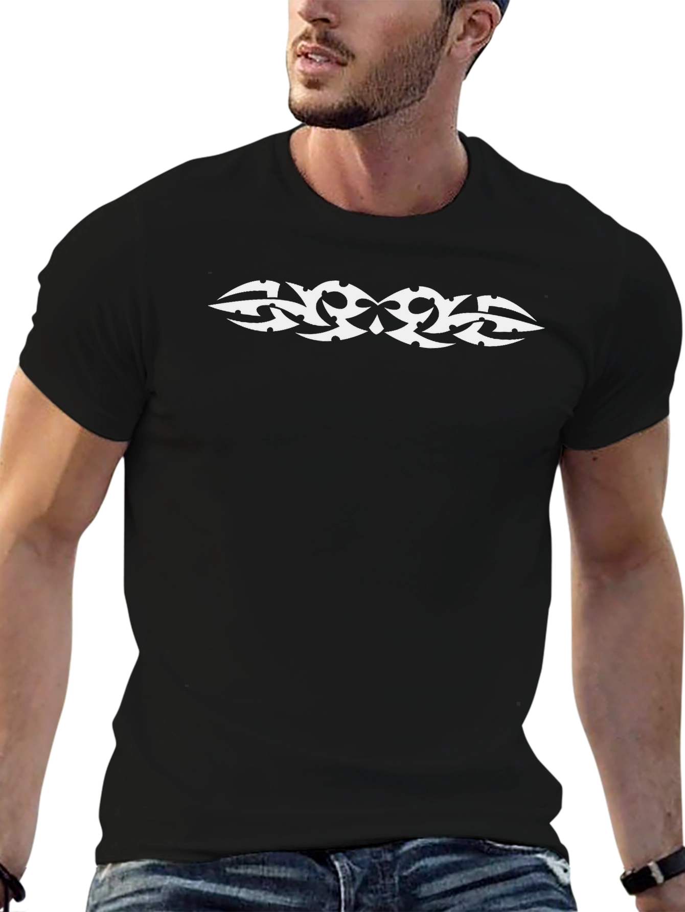 Tribal Art Graphic Black T-Shirt