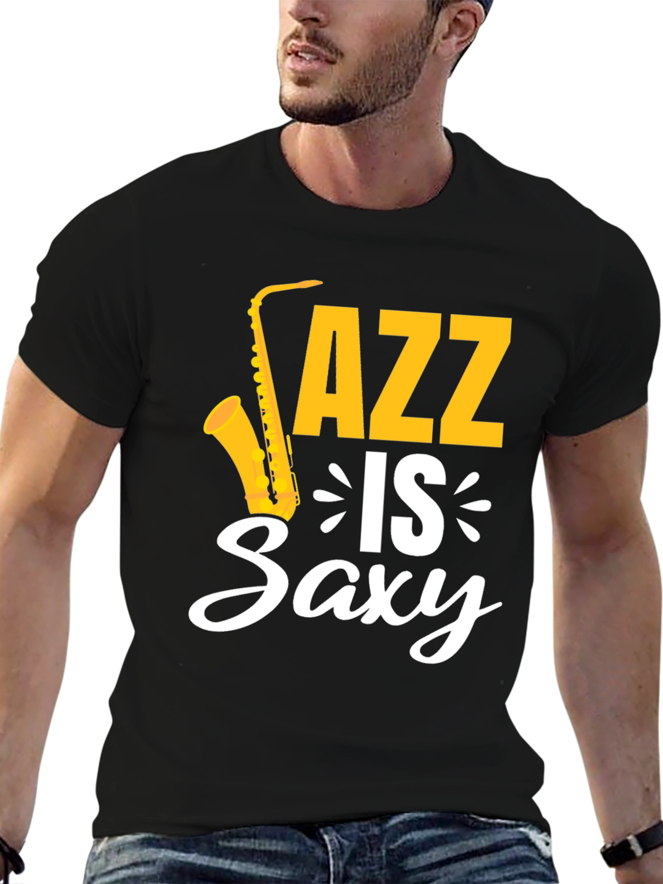 Jazz Is Saxy Mens Graphic T-Shirt