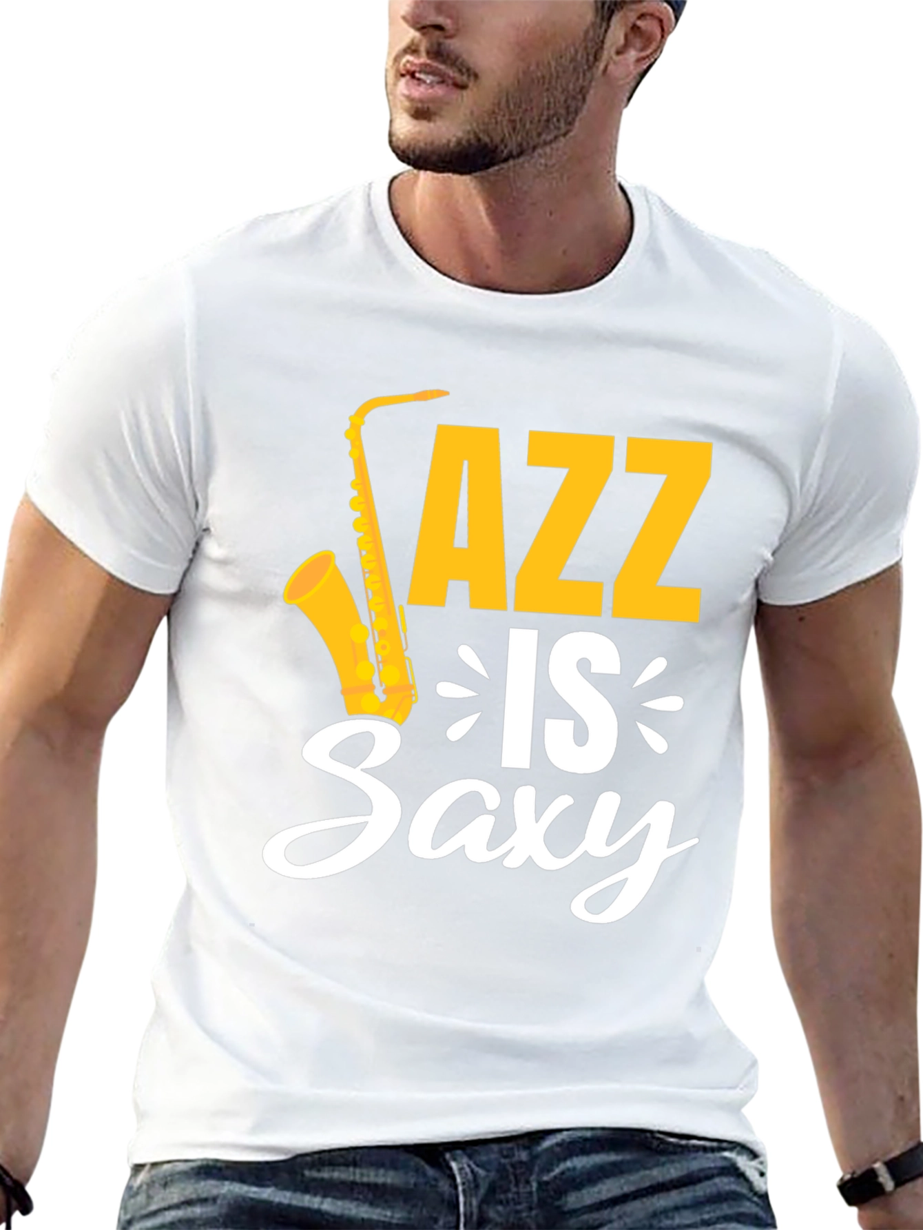 Jazz Is Saxy Mens Graphic T-Shirt