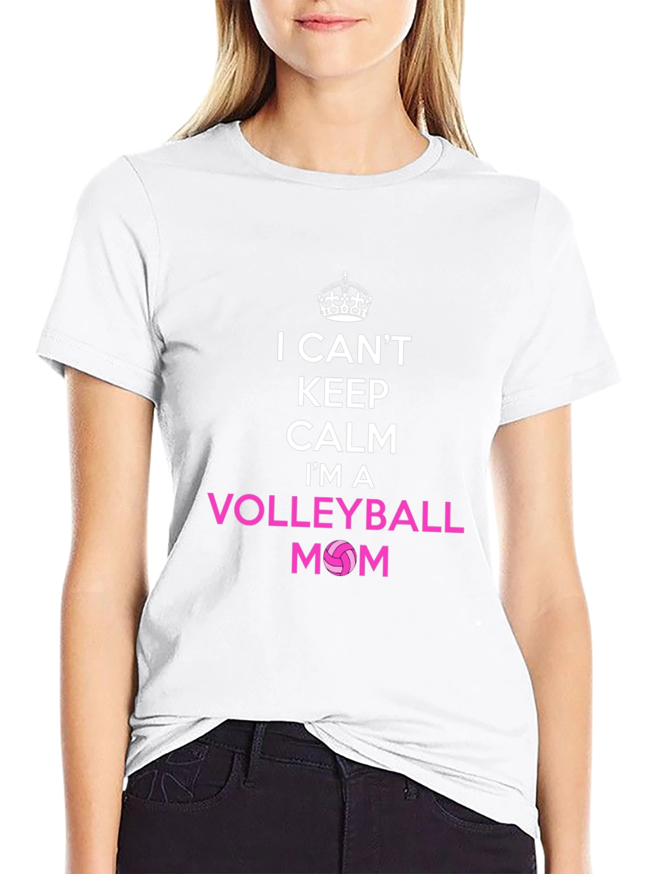 Volleyball Mom T-Shirt - I Cant Keep Calm