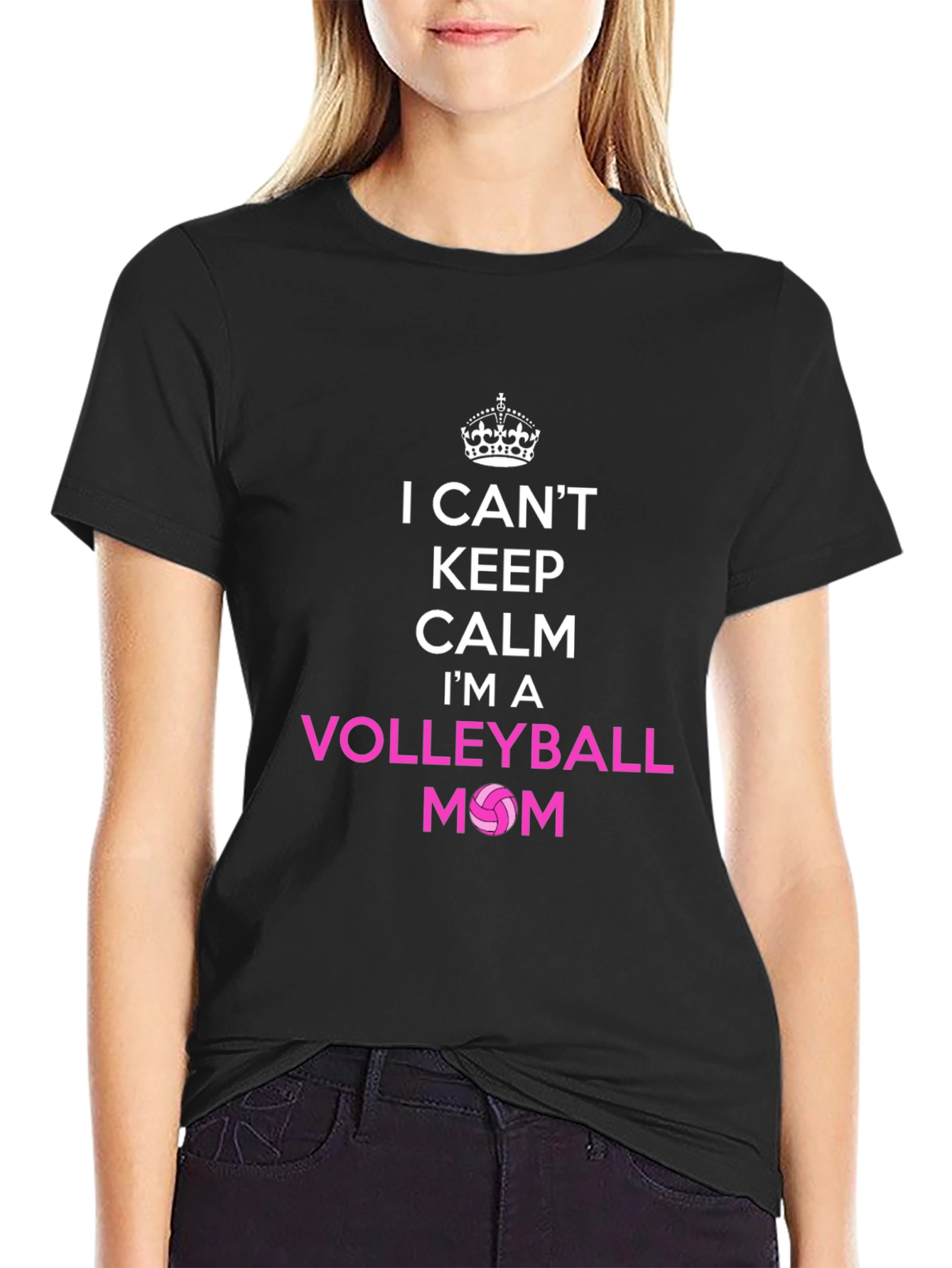 Volleyball Mom T-Shirt - I Cant Keep Calm