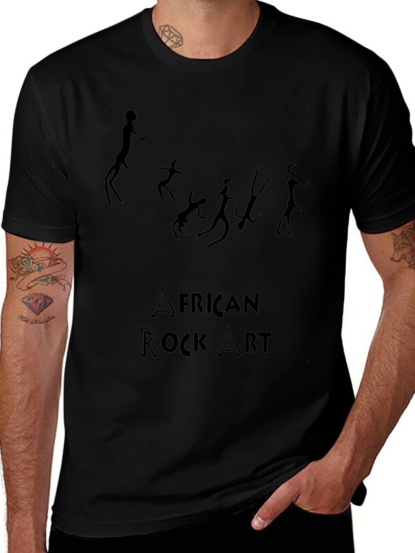 African Rock Art Graphic T-Shirt
