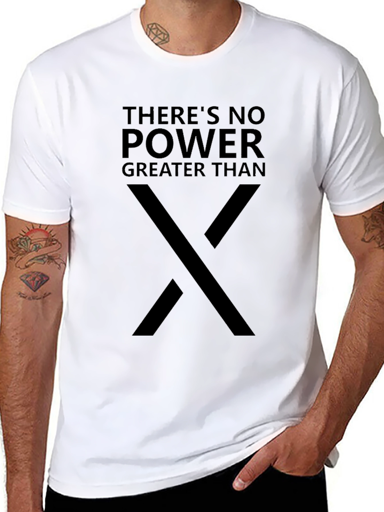 Bold Graphic Tee: Theres No Power Greater Than