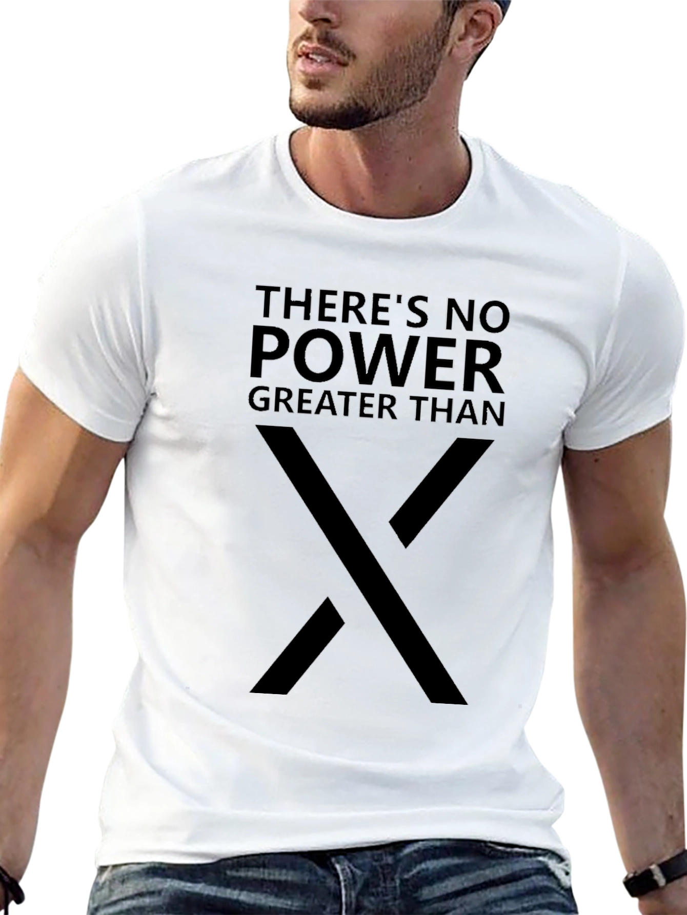 Bold Graphic Tee: Theres No Power Greater Than