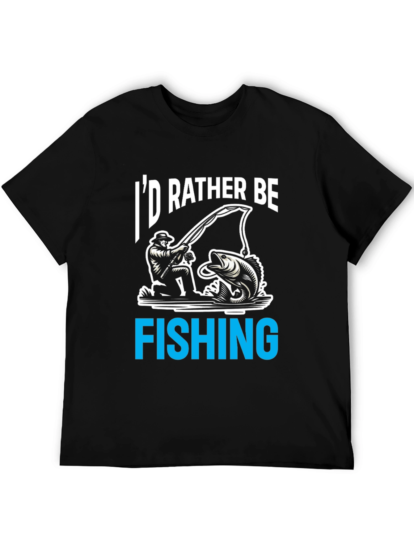 Id Rather Be Fishing T-Shirt - Novelty Tee