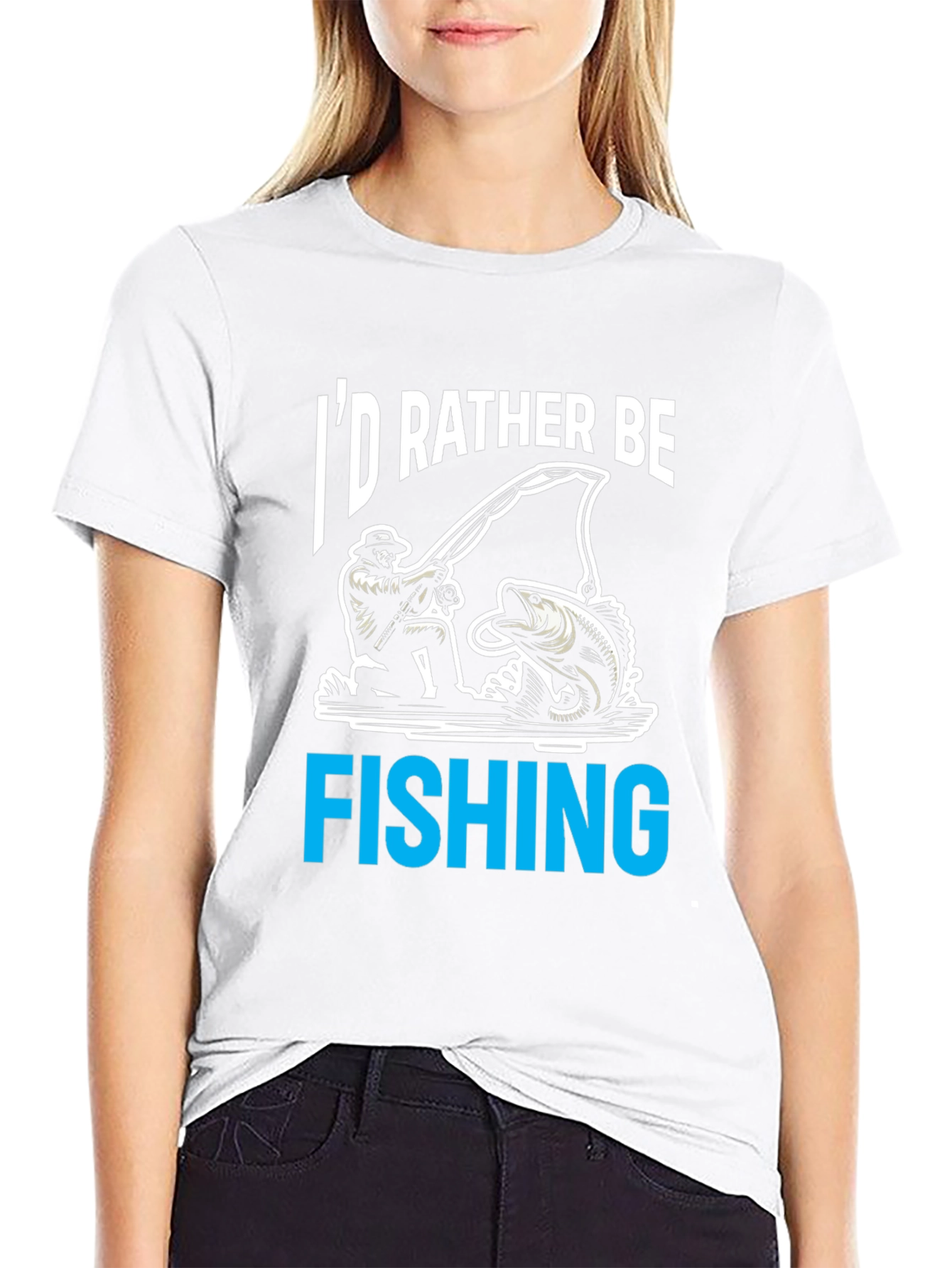 Id Rather Be Fishing T-Shirt - Novelty Tee