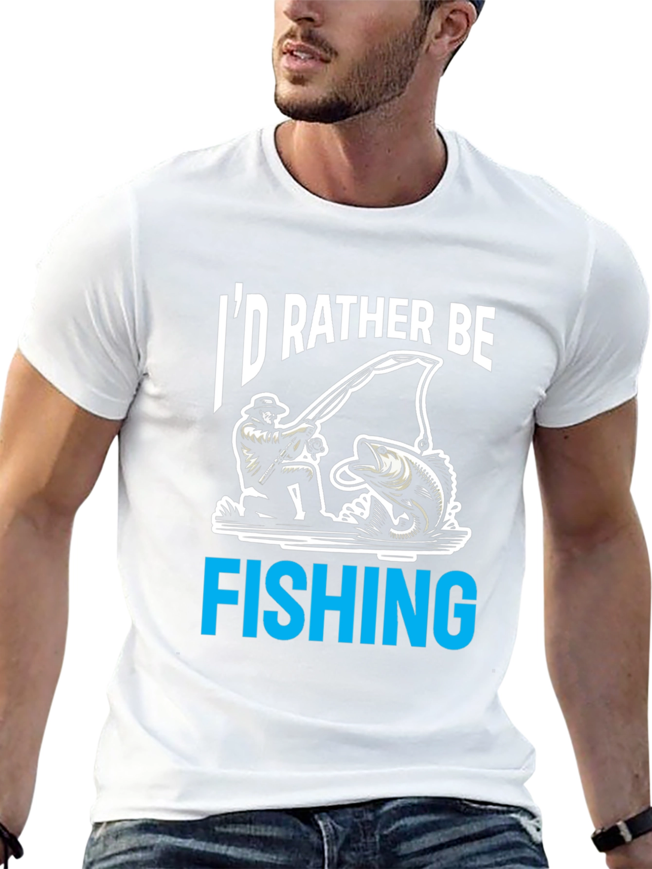 Id Rather Be Fishing T-Shirt - Novelty Tee