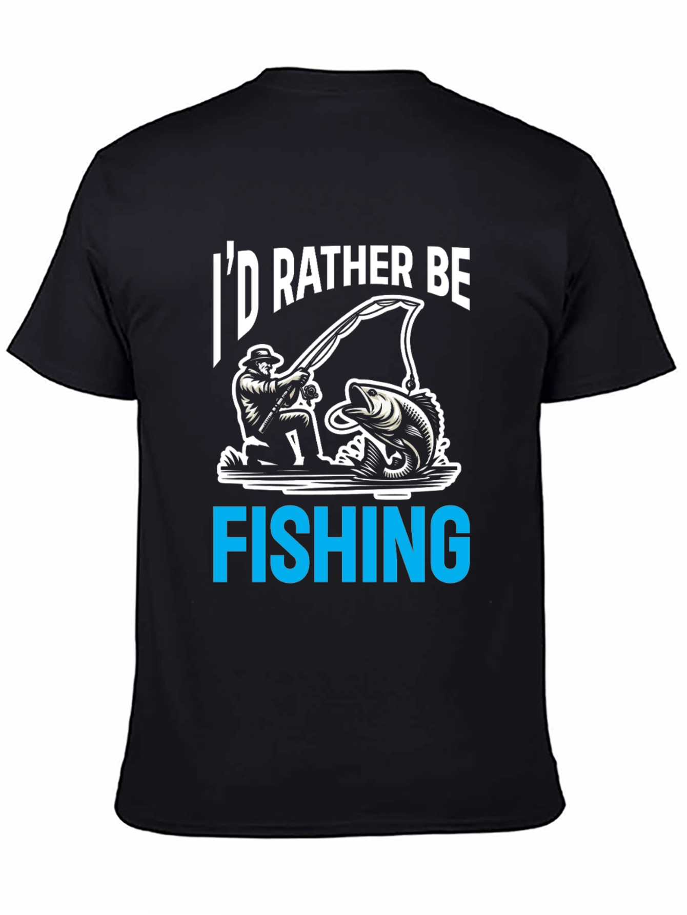 Id Rather Be Fishing T-Shirt - Novelty Tee