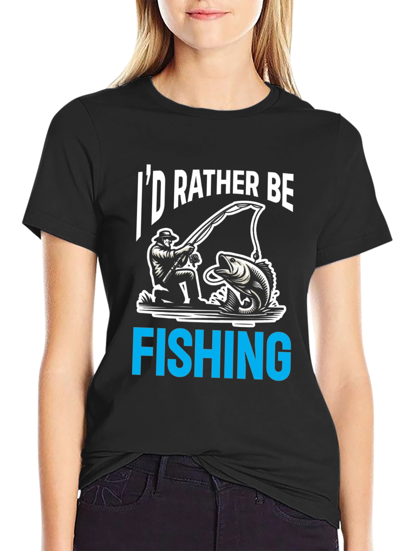Id Rather Be Fishing T-Shirt - Novelty Tee