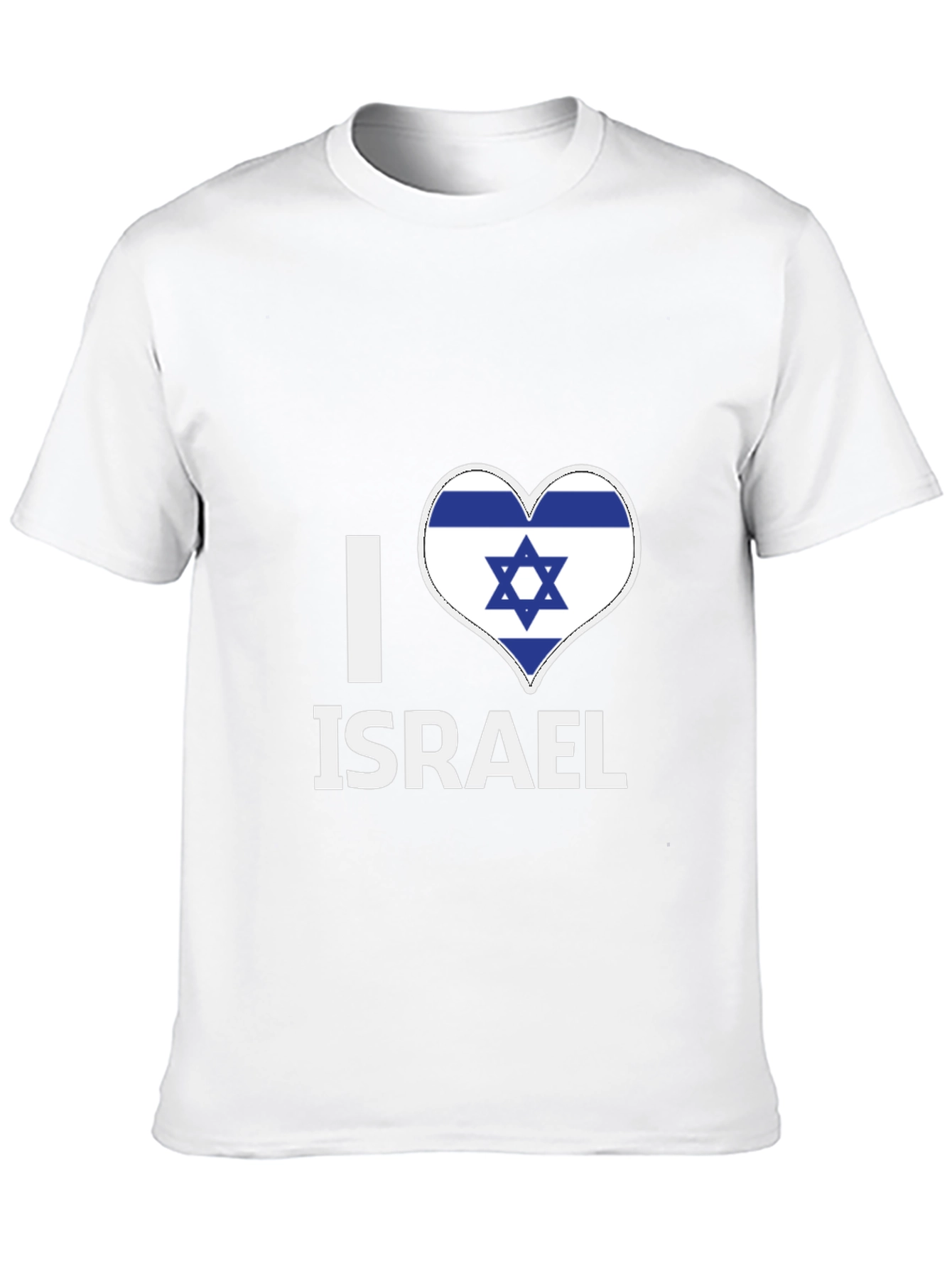 I Heart Israel T-Shirt - Flag Heart Design