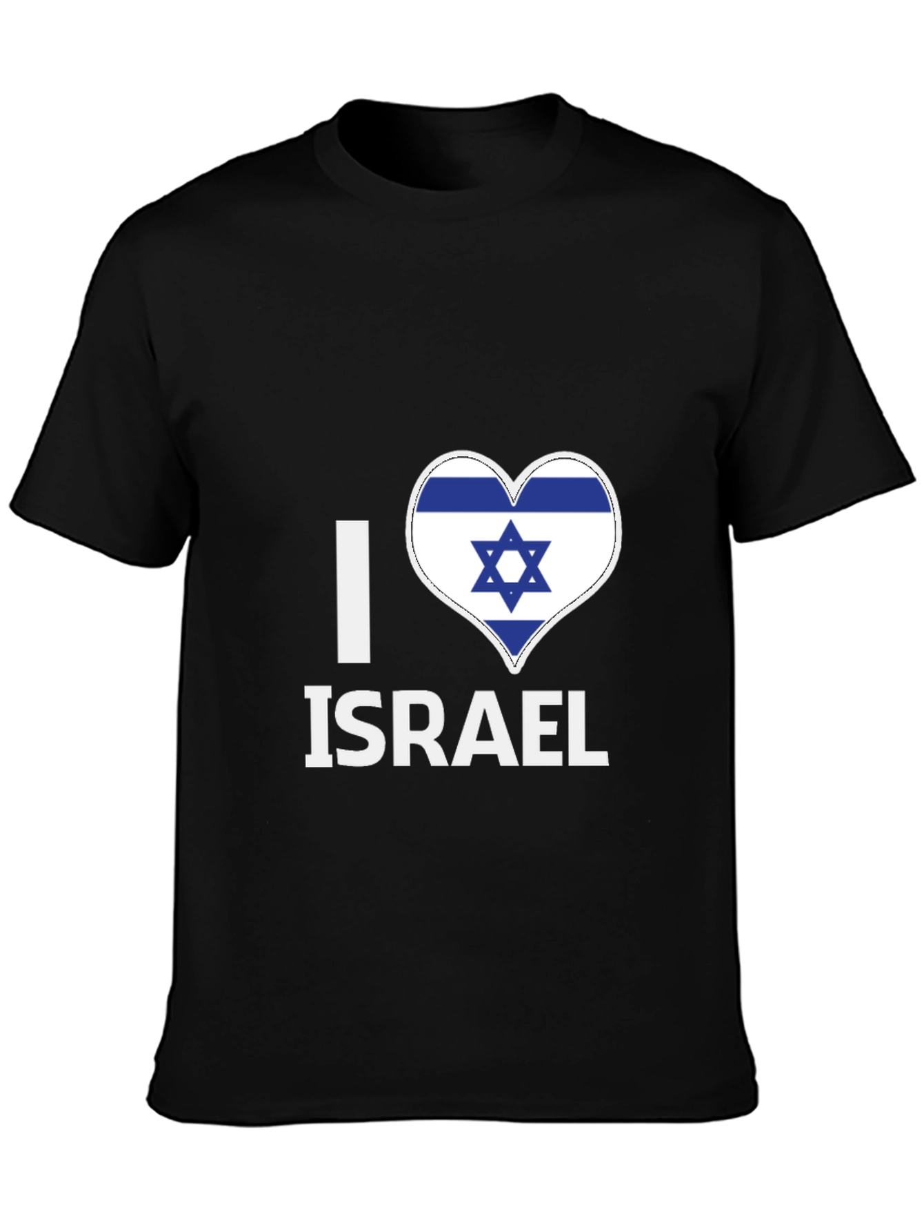 I Heart Israel T-Shirt - Flag Heart Design