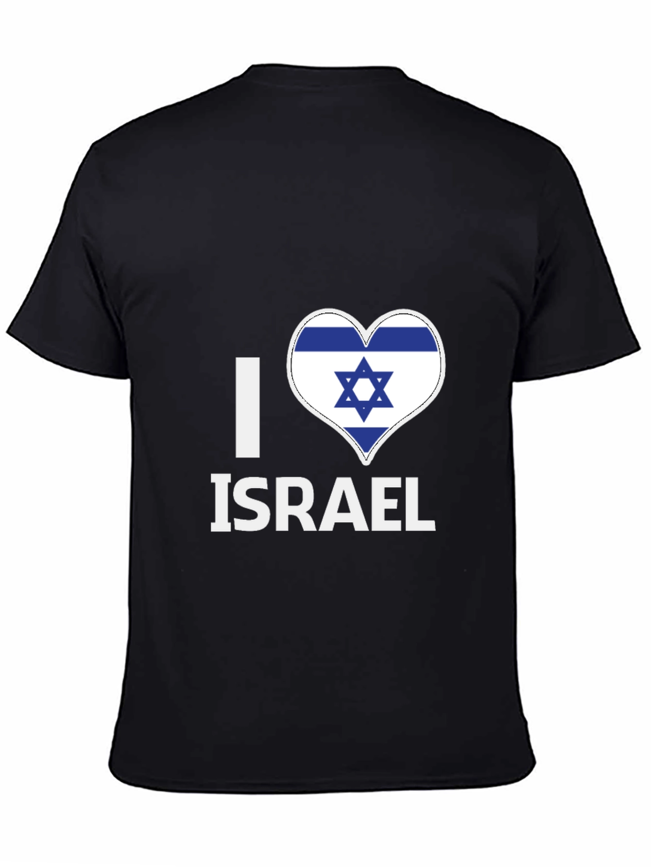 I Heart Israel T-Shirt - Flag Heart Design