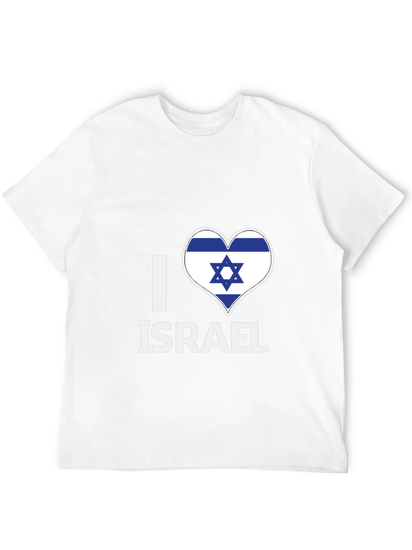 I Heart Israel T-Shirt - Flag Heart Design