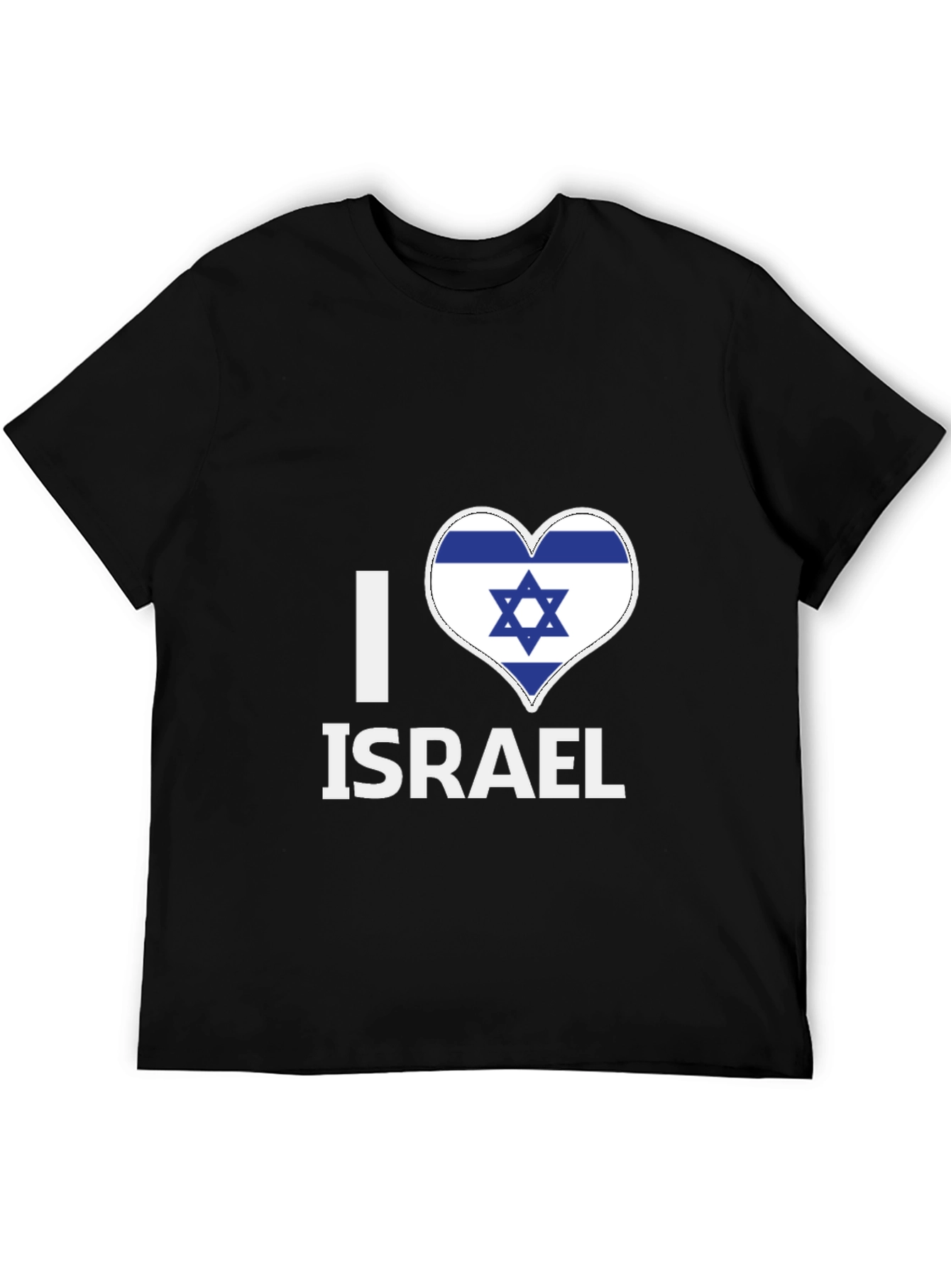 I Heart Israel T-Shirt - Flag Heart Design