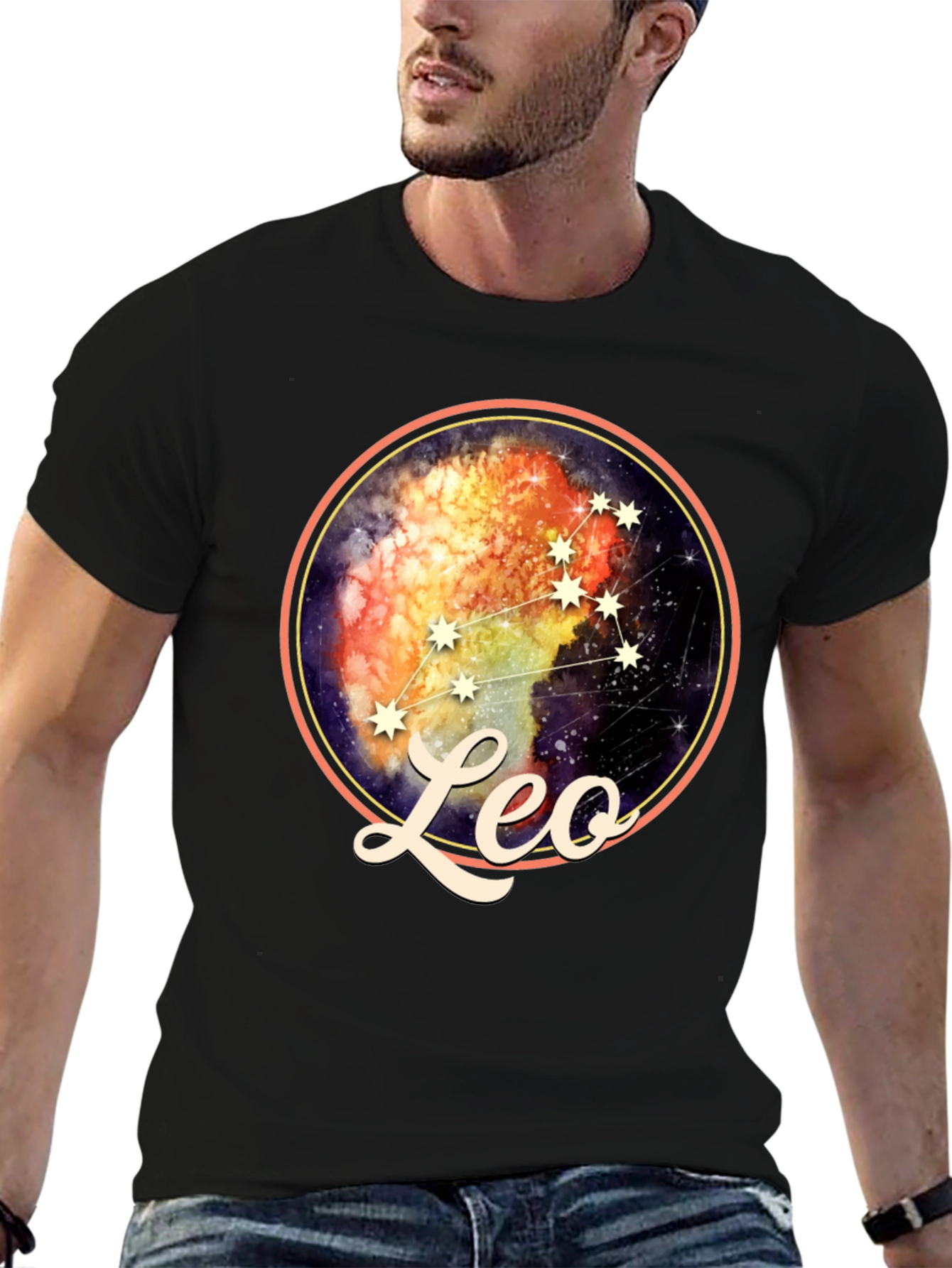 Leo Zodiac Constellation Graphic T-Shirt