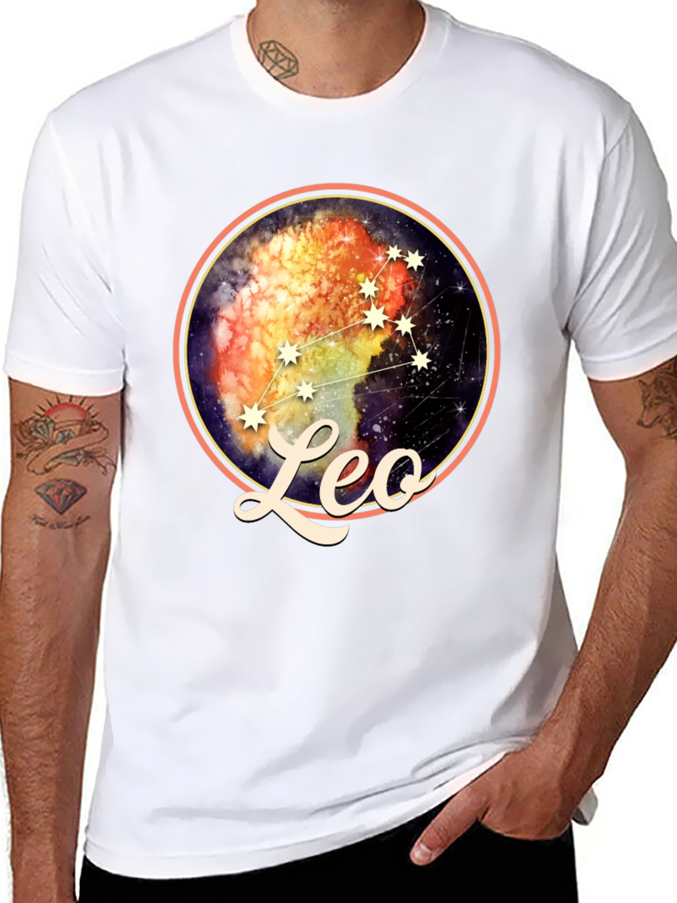Leo Zodiac Constellation Graphic T-Shirt