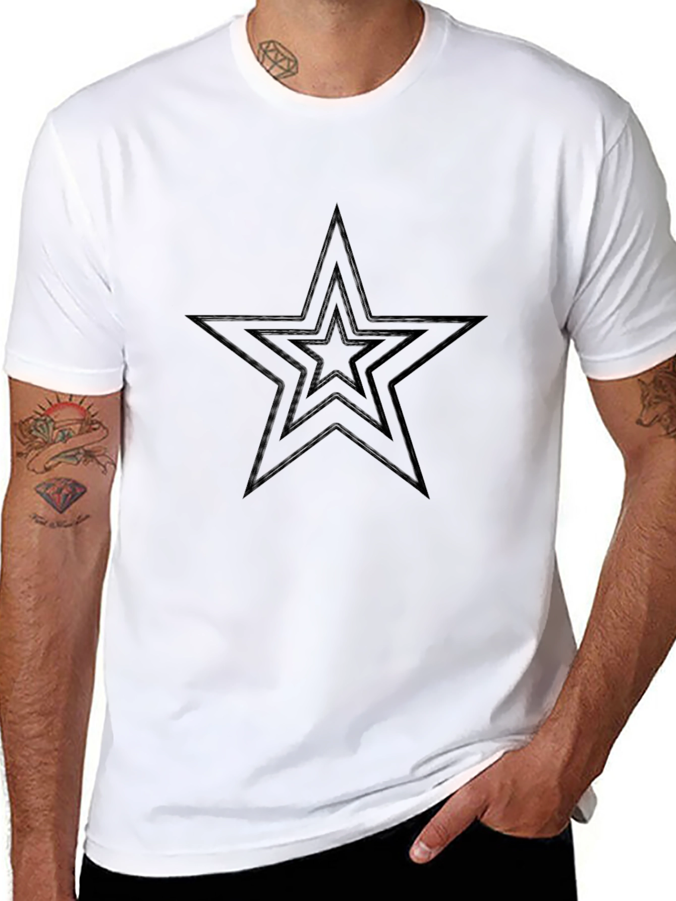 Star Graphic Tee - Mens Black T-Shirt