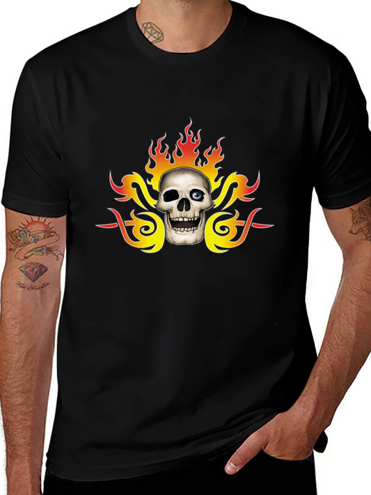 Skull & Flames Graphic Tee