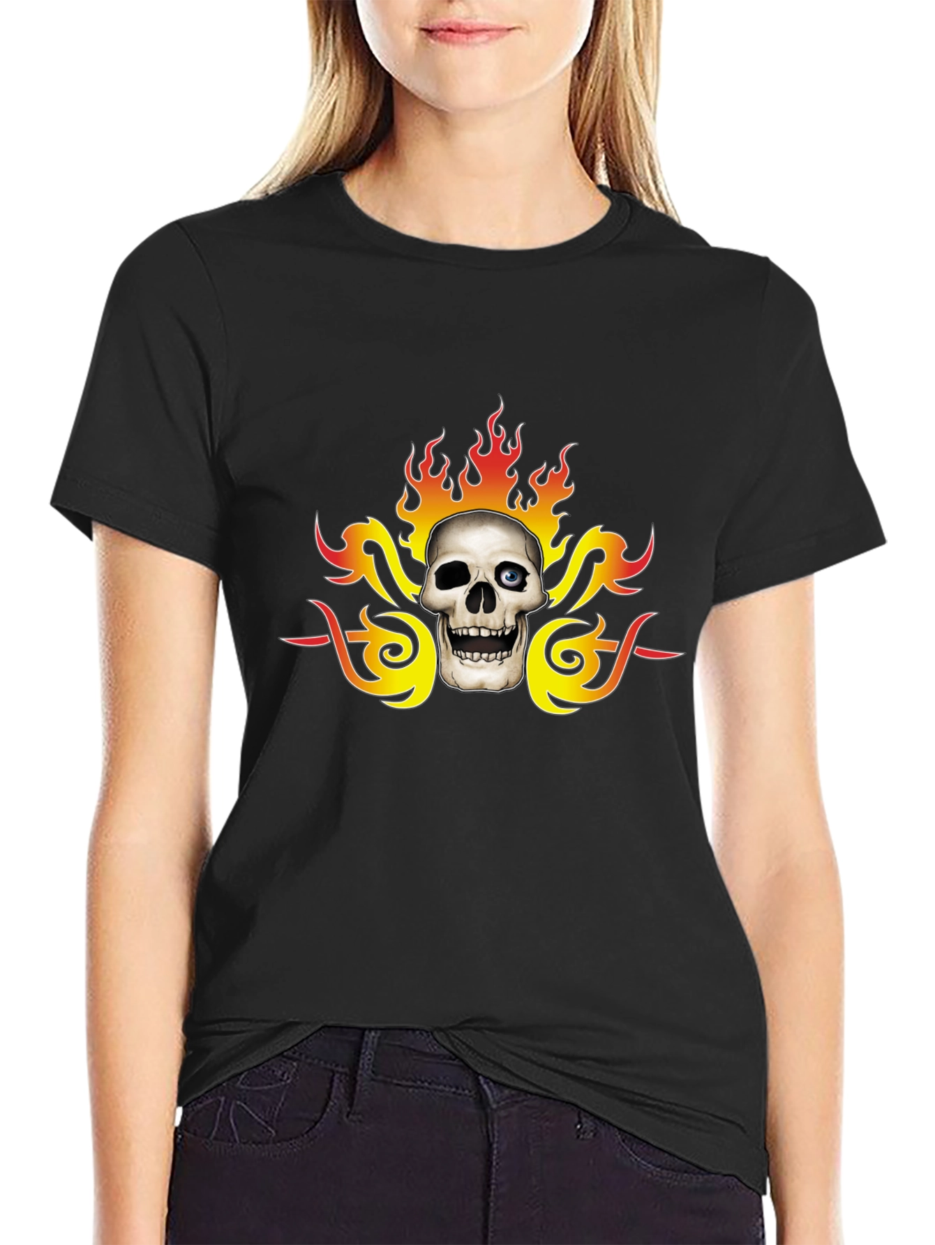 Skull & Flames Graphic Tee