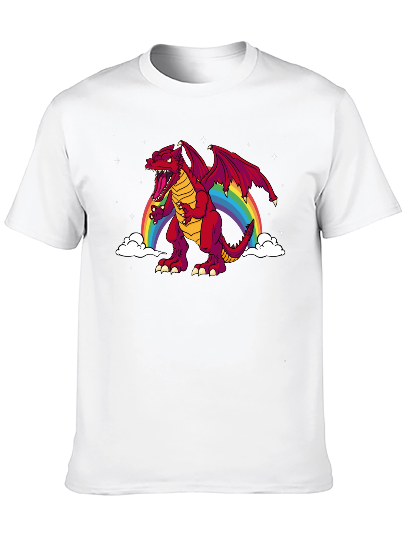 Rainbow Dragon Graphic Tee - Black T-Shirt