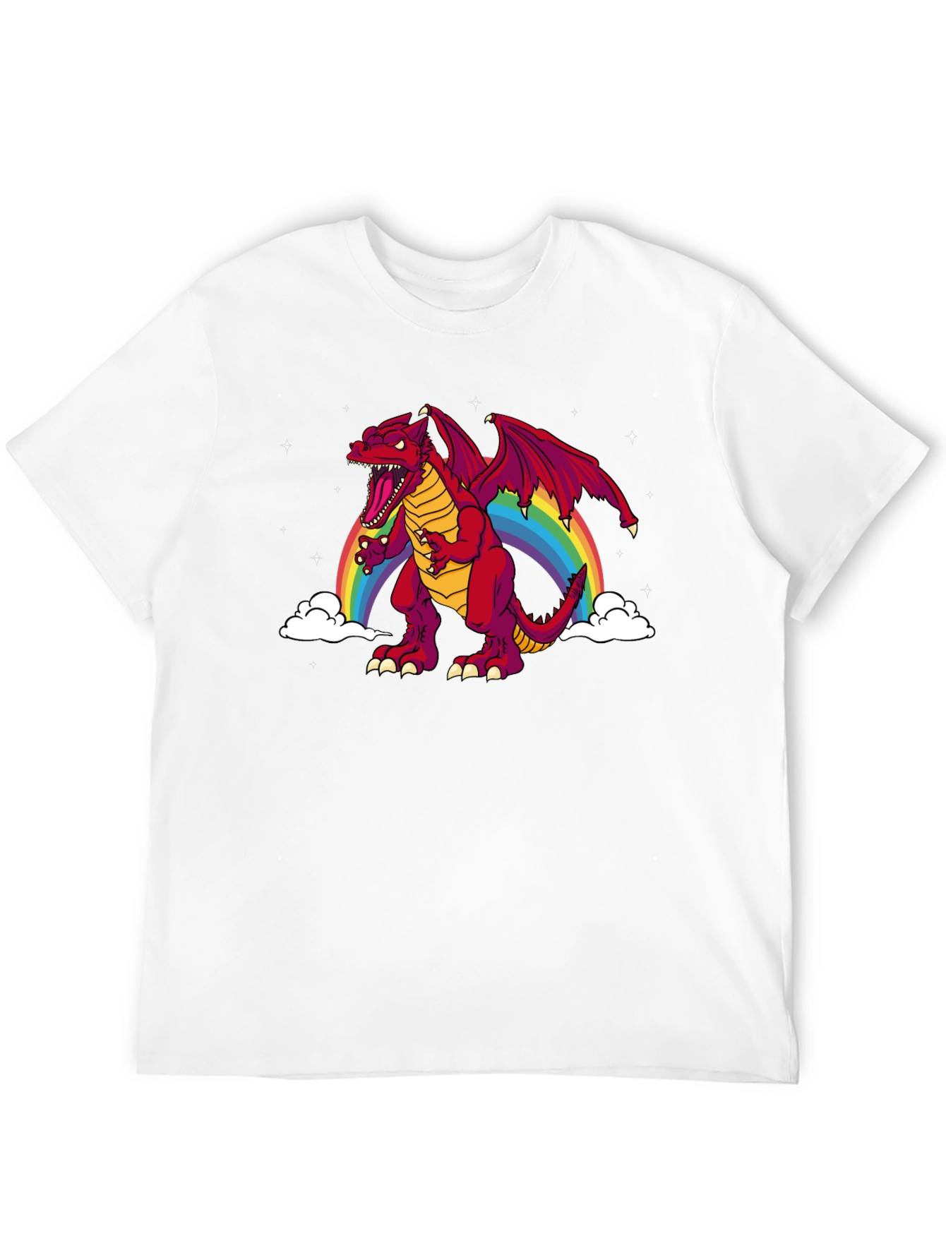 Rainbow Dragon Graphic Tee - Black T-Shirt