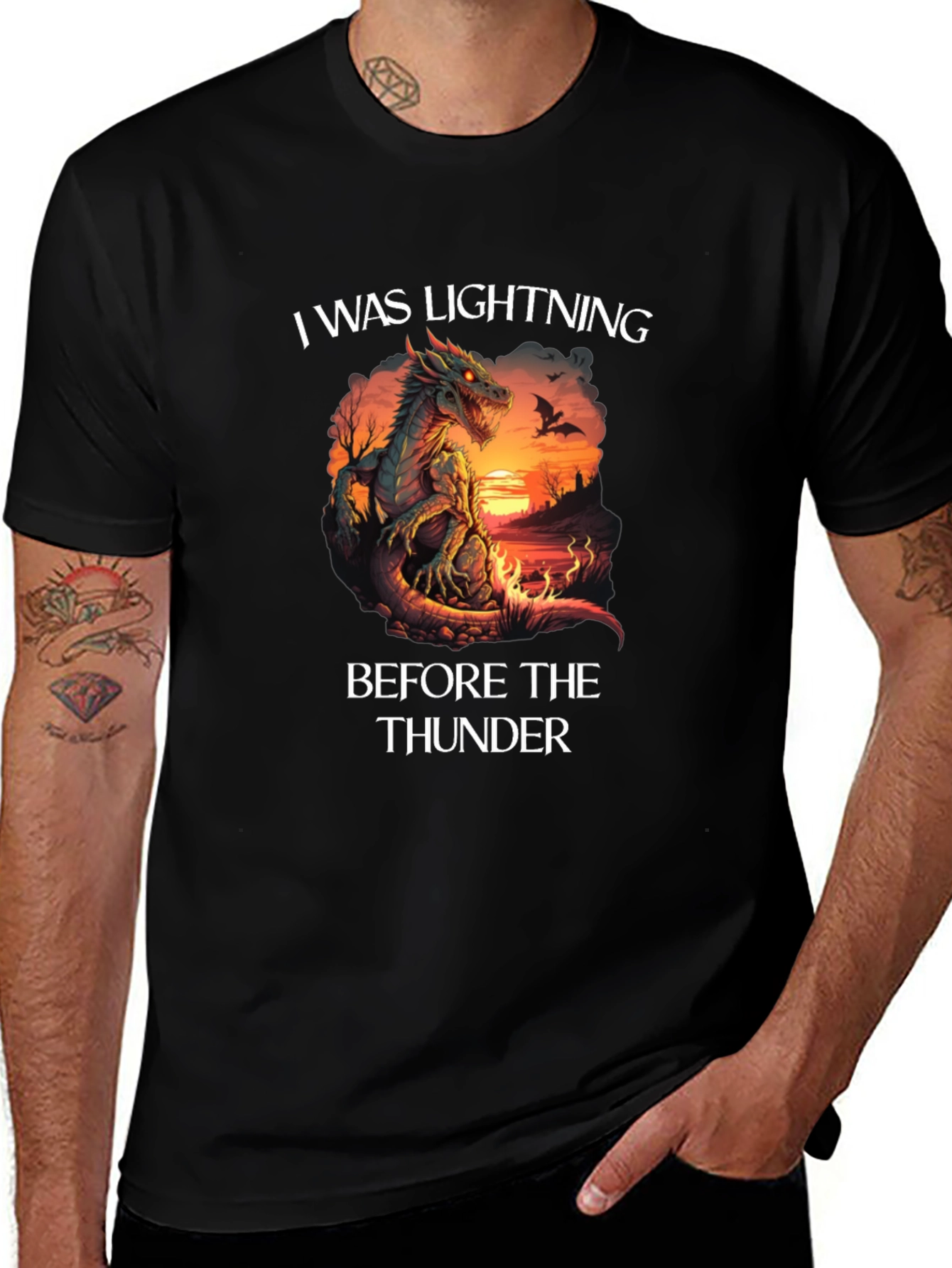 Dragon Lightning Before Thunder Graphic T-Shirt