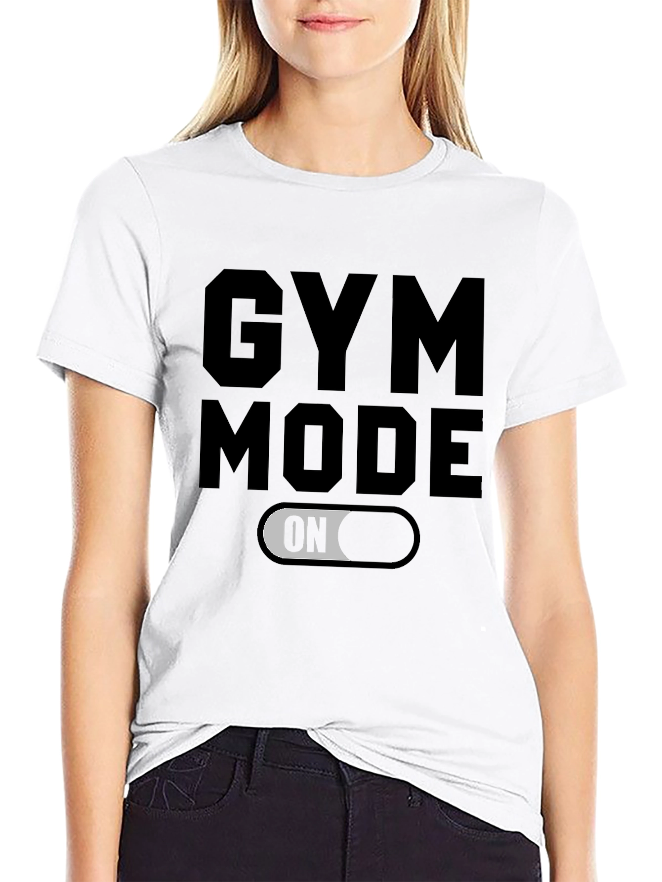 Gym Mode On Black T-Shirt