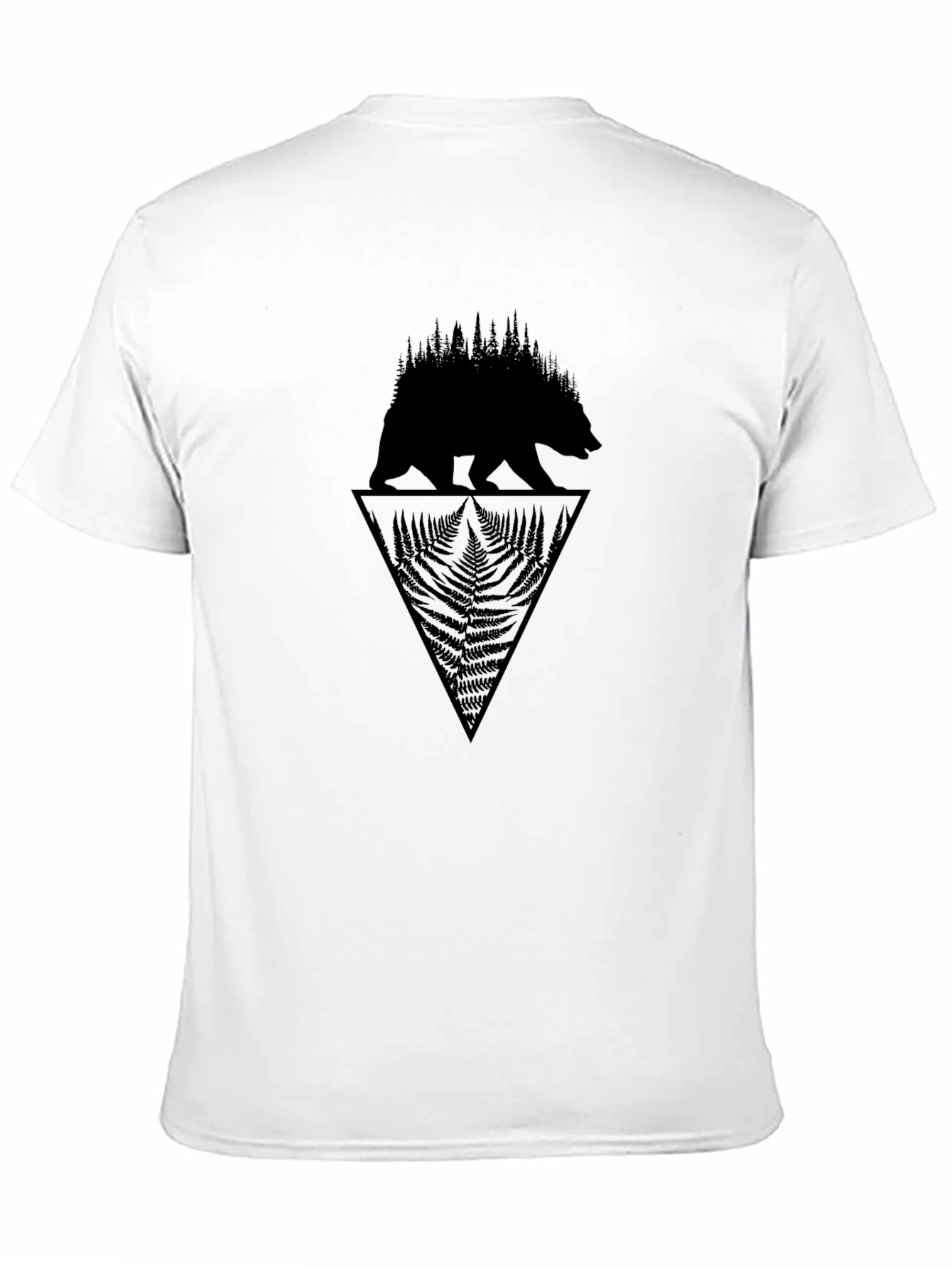 Bear & Forest Graphic Tee - Black T-Shirt