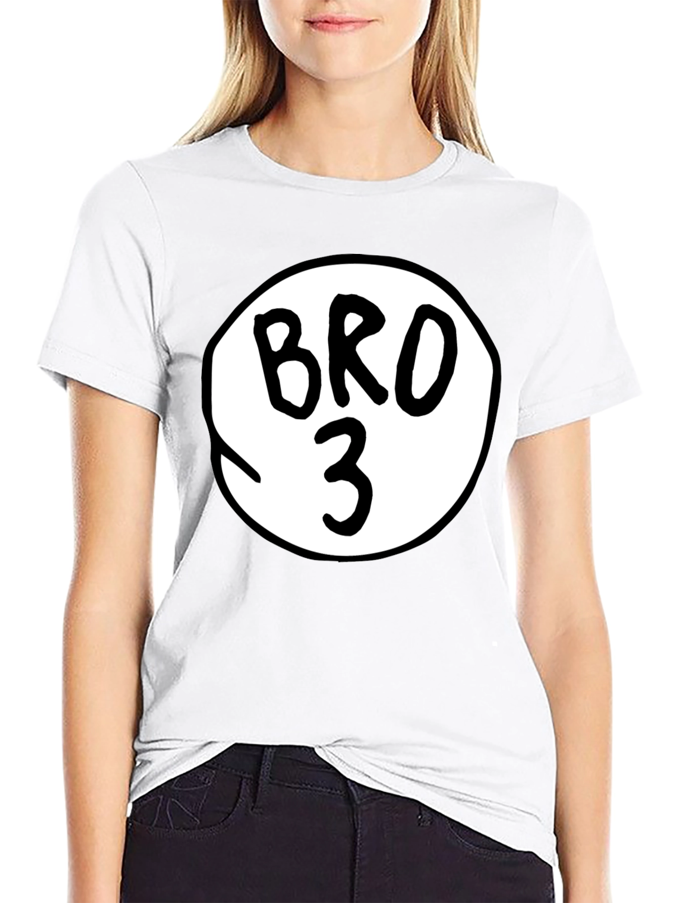 Mens Bro 3 Graphic T-Shirt - Black Cotton Tee