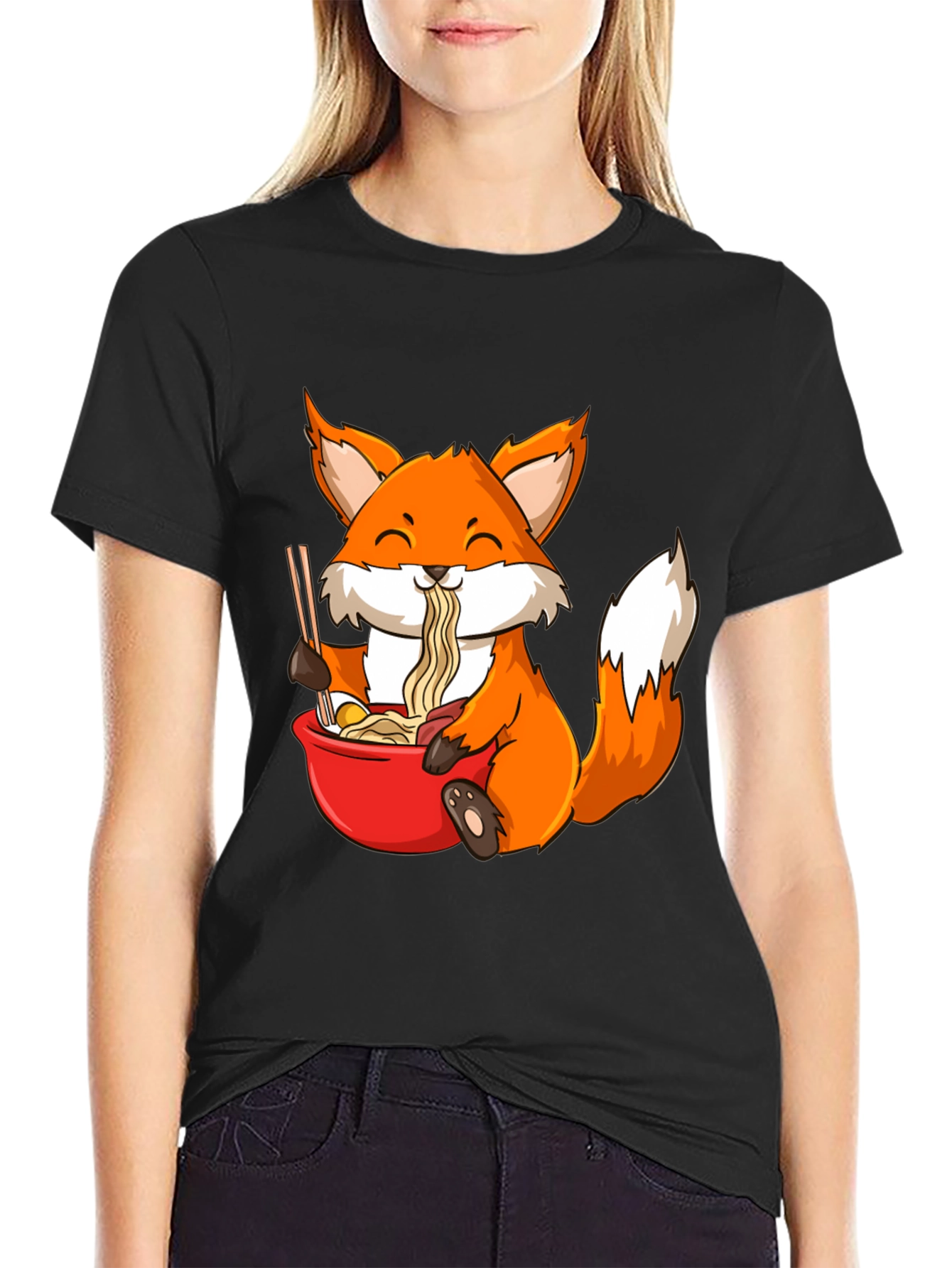 Fox Ramen T-Shirt - Cute Anime Style Tee