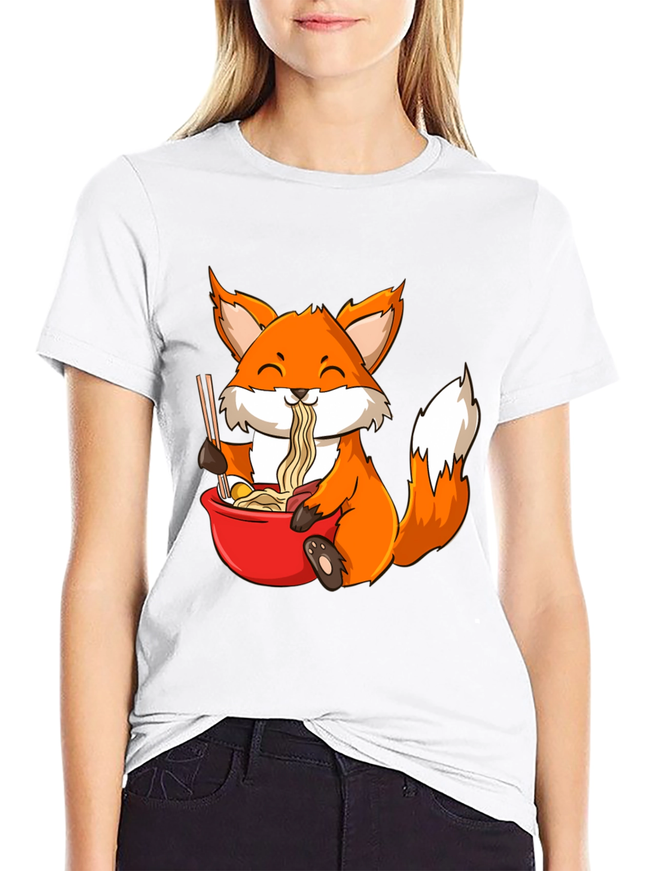 Fox Ramen T-Shirt - Cute Anime Style Tee
